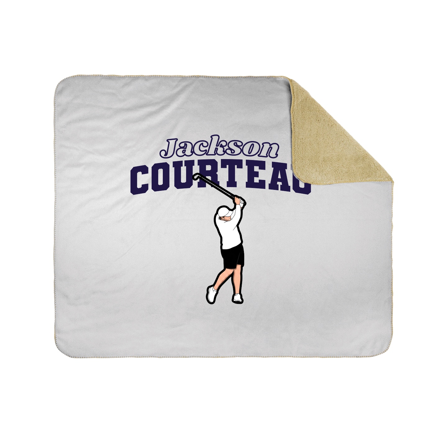 Throw Blanket — Name Arch in White