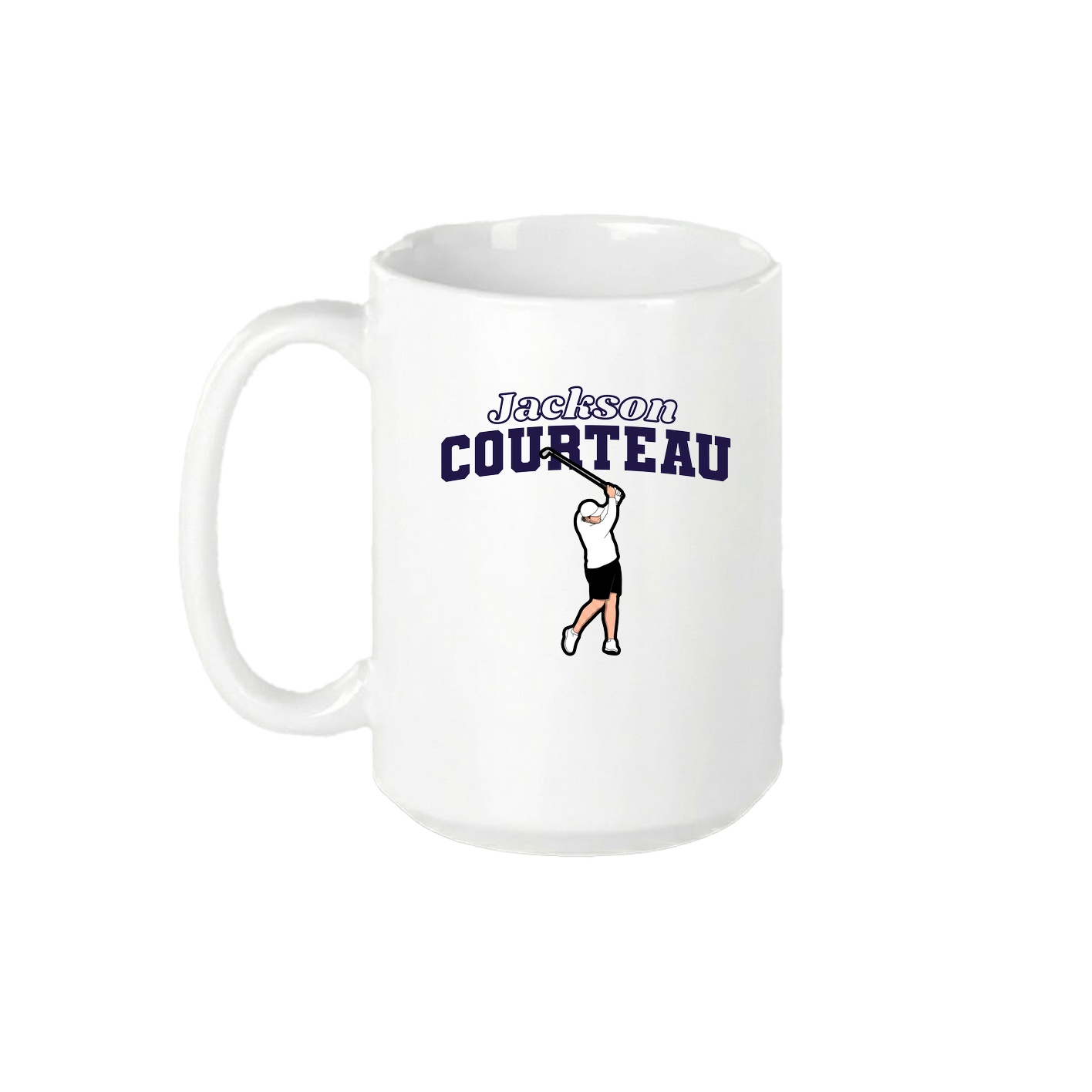 15oz Coffee Mug — Name Arch in White