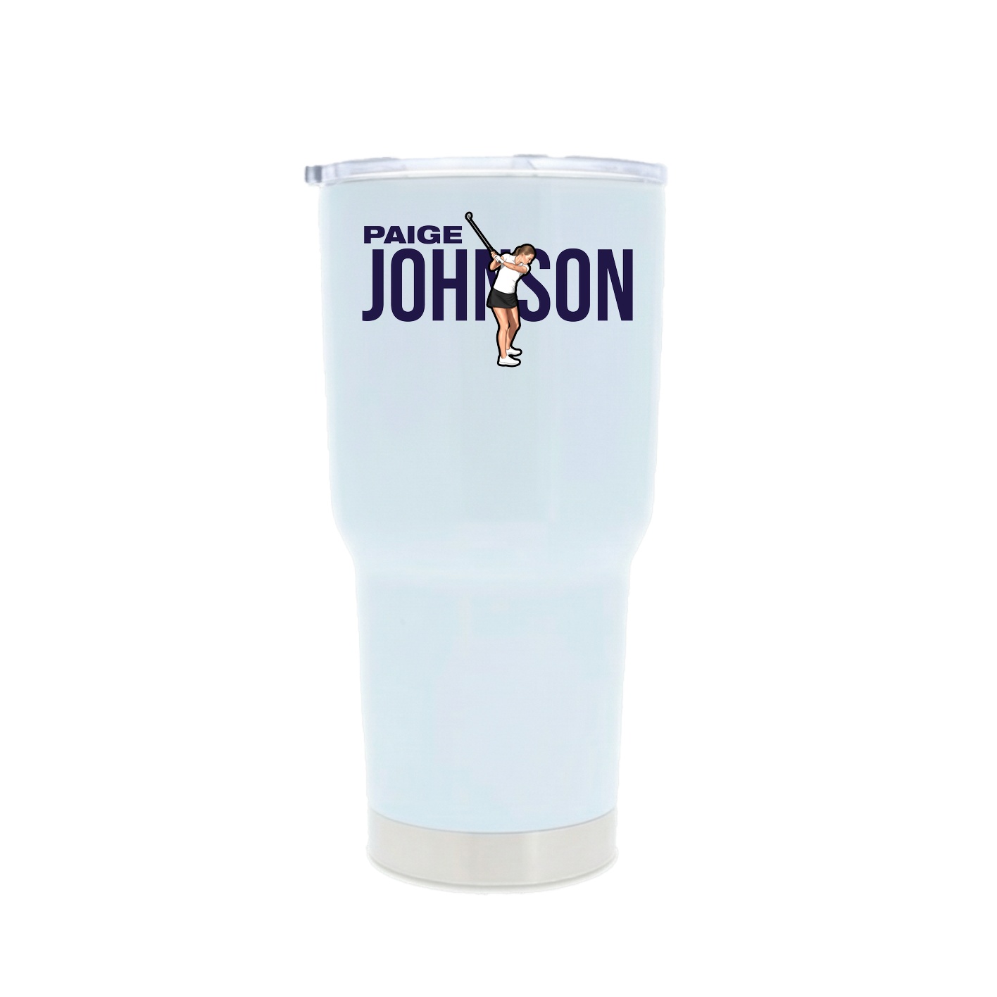 30oz Stainless Steel Tumbler — Player Name in White