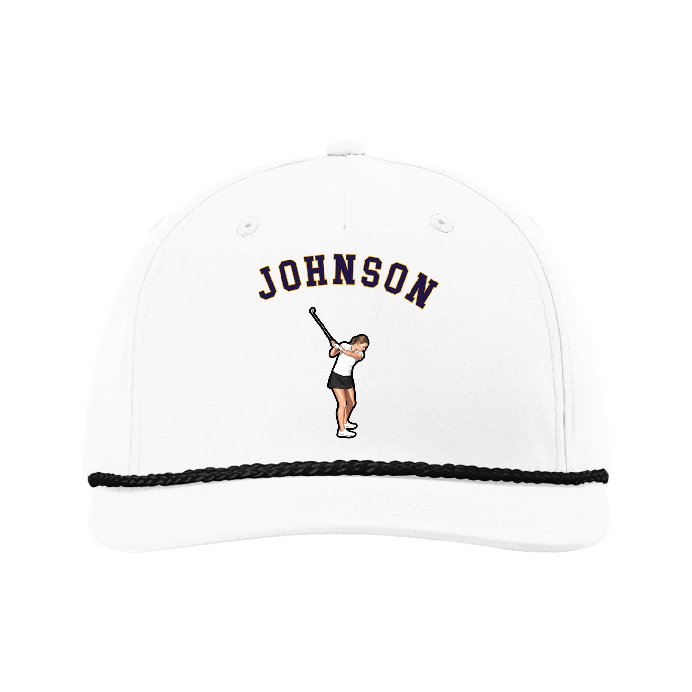 Five-Panel Classic Rope Cap — Shirsey Arch in White