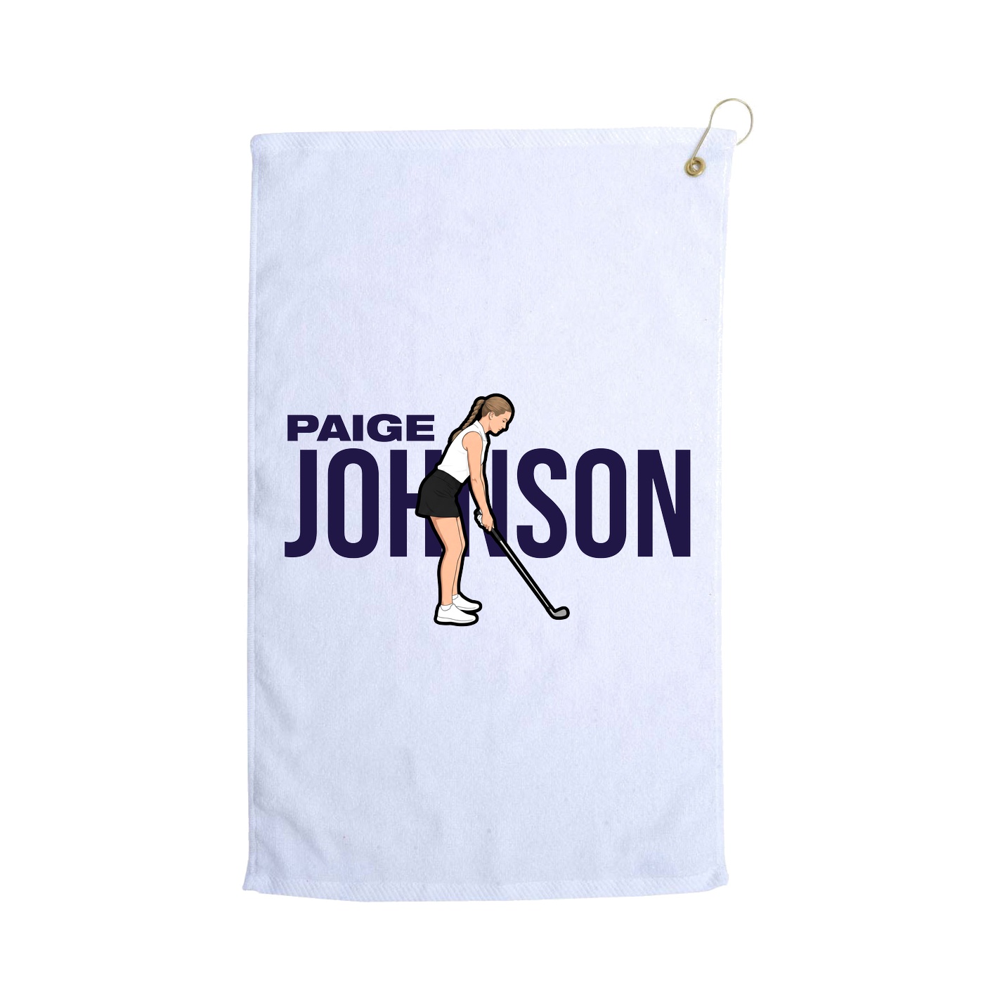 Golf Towel — Player Name in White