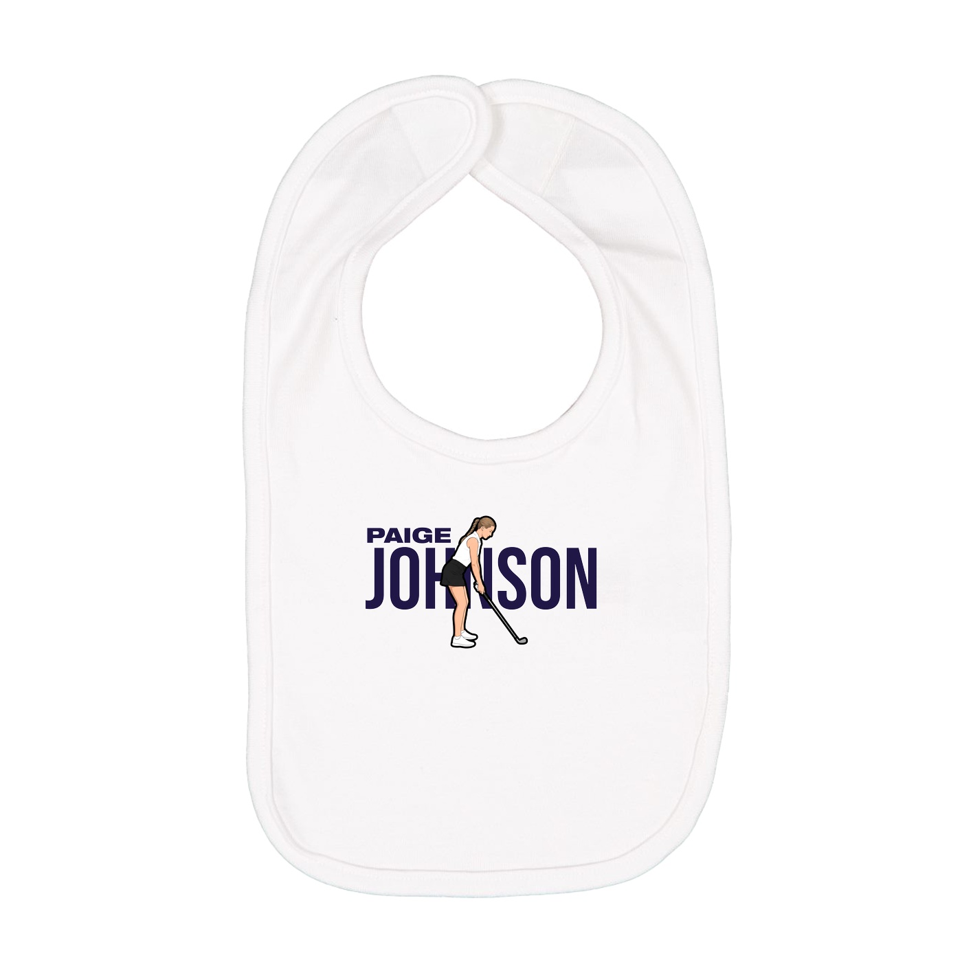 Infant Bib — Player Name in White