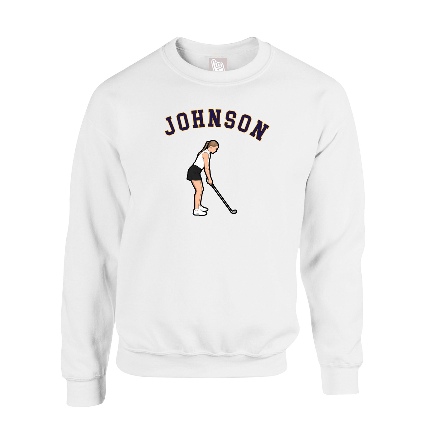Fleece Crew — Shirsey Arch in White