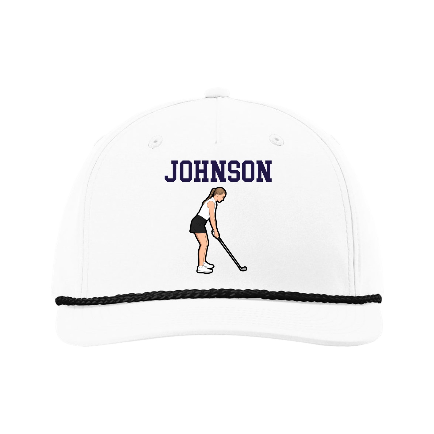 Five-Panel Classic Rope Cap — Shirsey in White