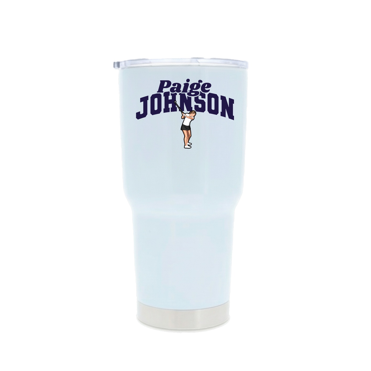 30oz Stainless Steel Tumbler — Signature Arch in White