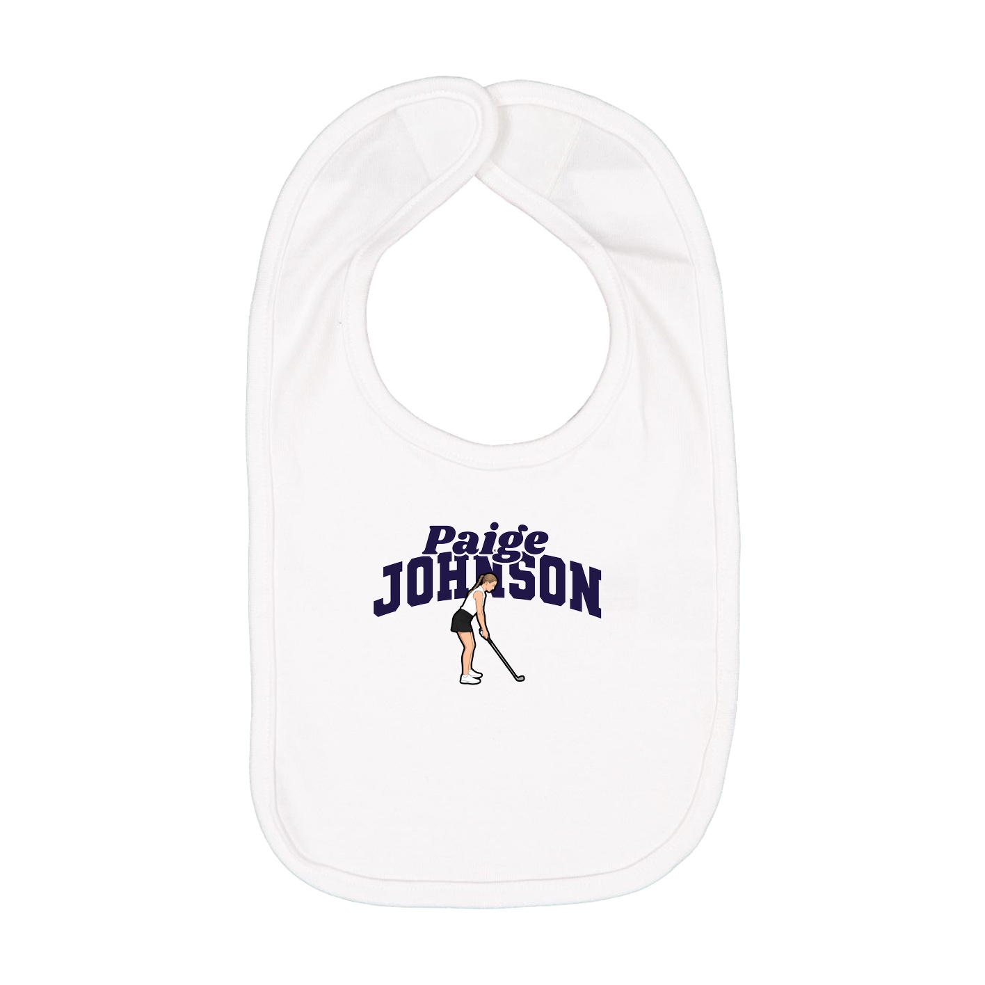 Infant Bib — Signature Arch in White