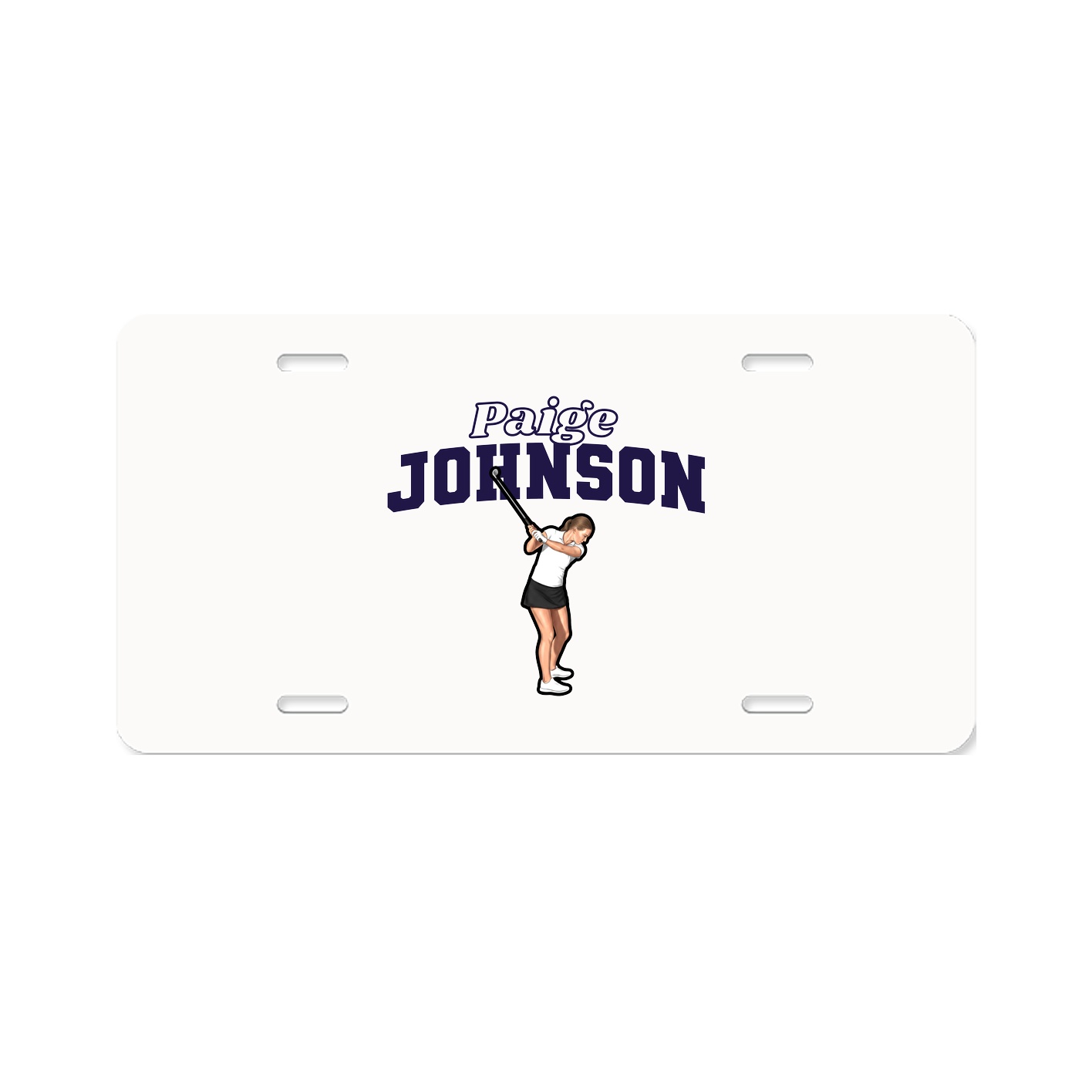License Plate — Name Arch in Classic