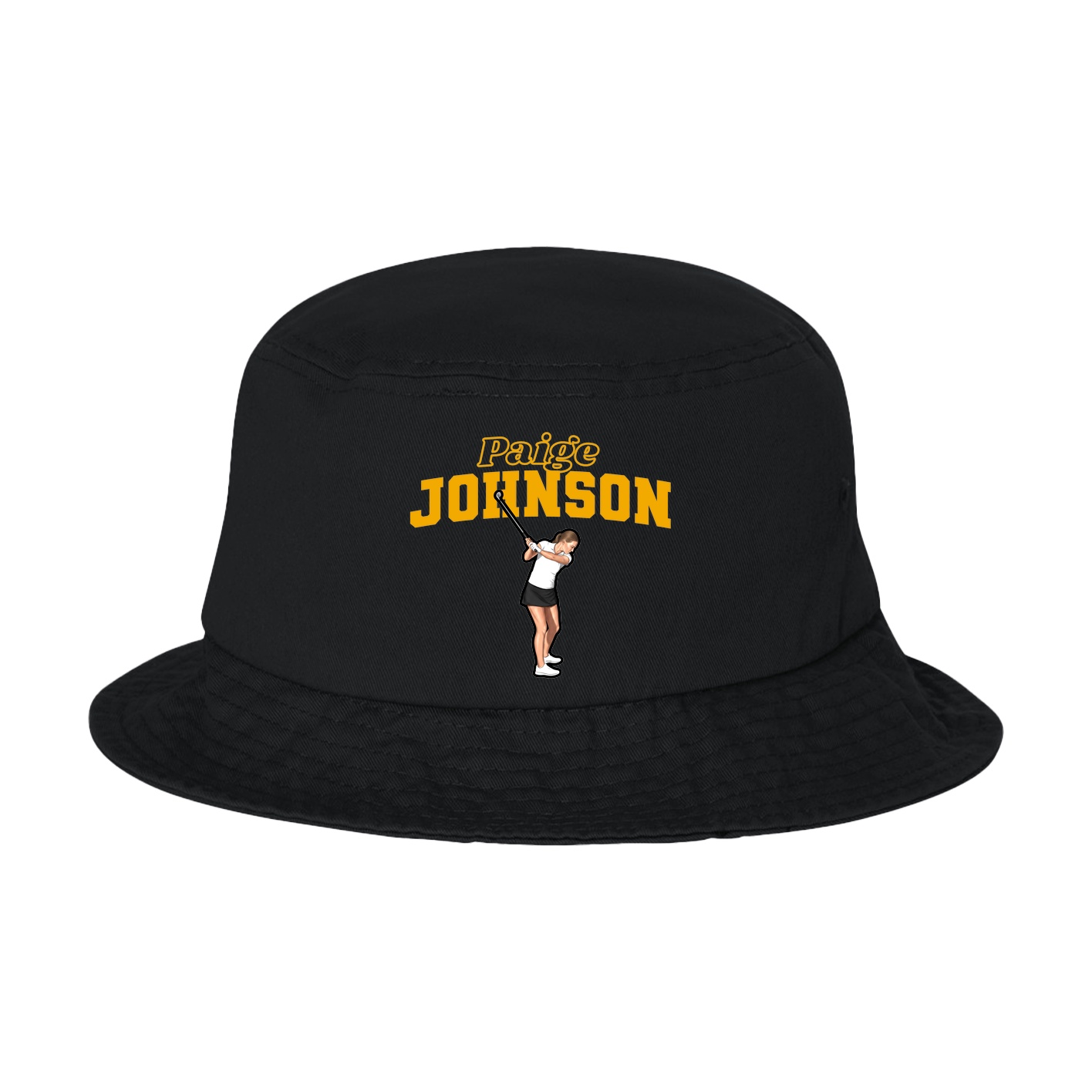 Bucket Cap — Name Arch in Black