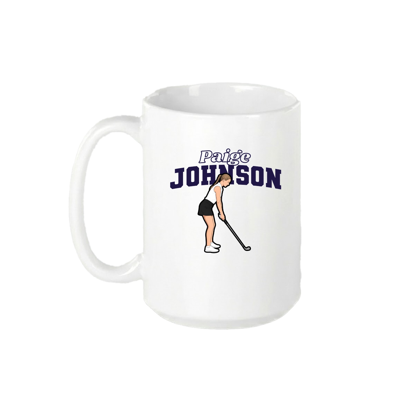 15oz Coffee Mug — Name Arch in White