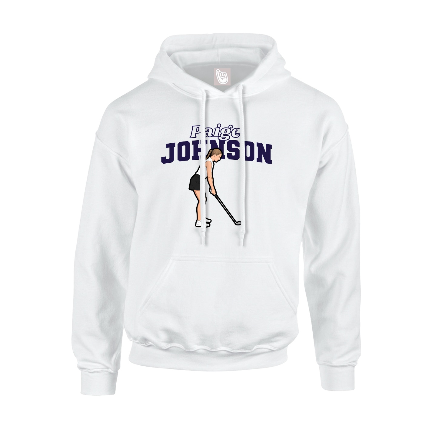 Hoodie — Name Arch in White