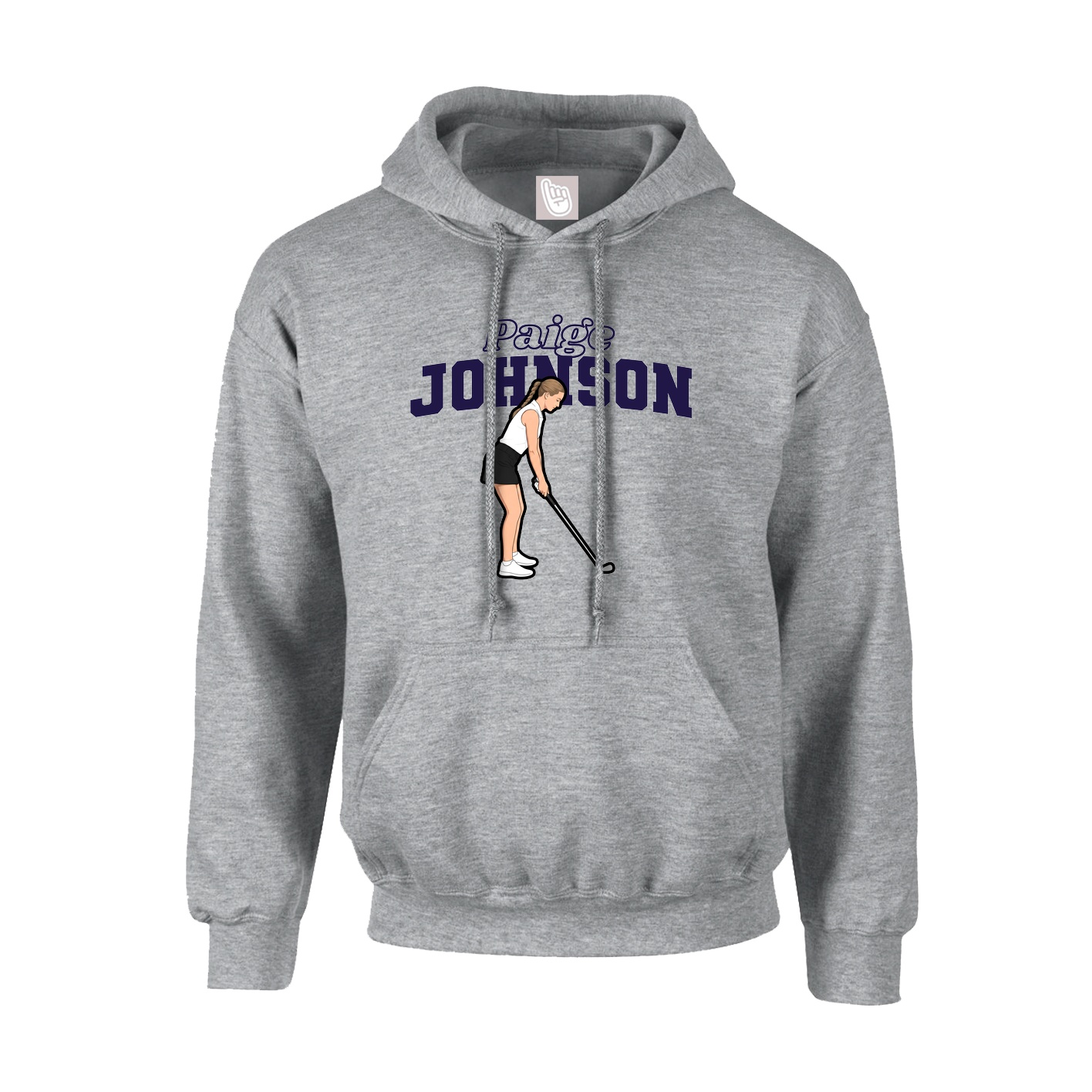 Youth Hoodie — Name Arch in Grey