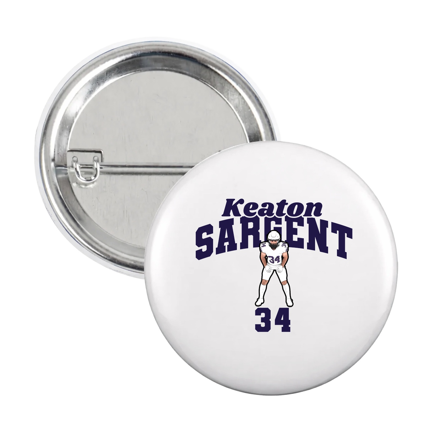 Game Day Button — Signature Arch in White
