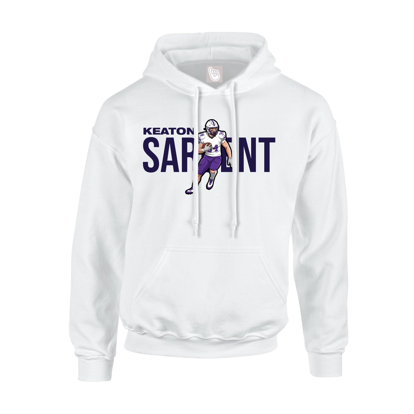 Youth Hoodie — Player Name in White