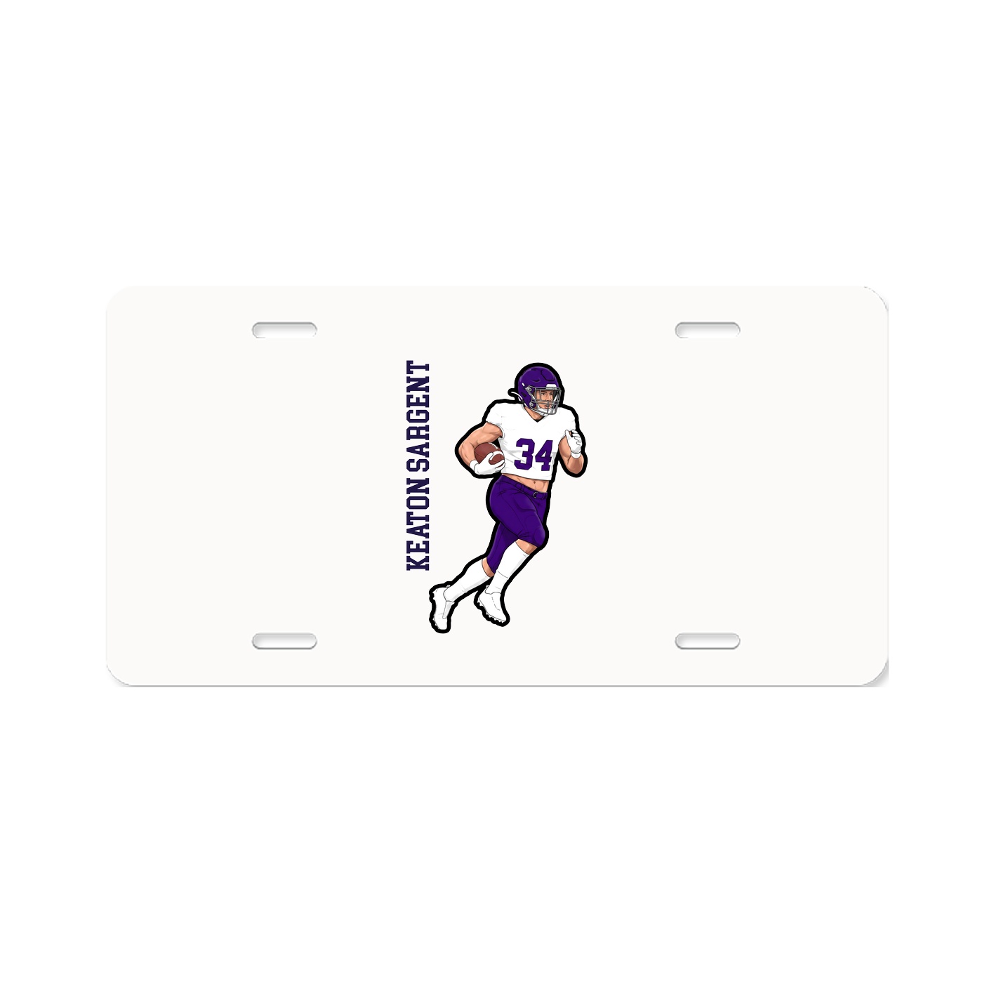 License Plate — Name Vertical in Classic