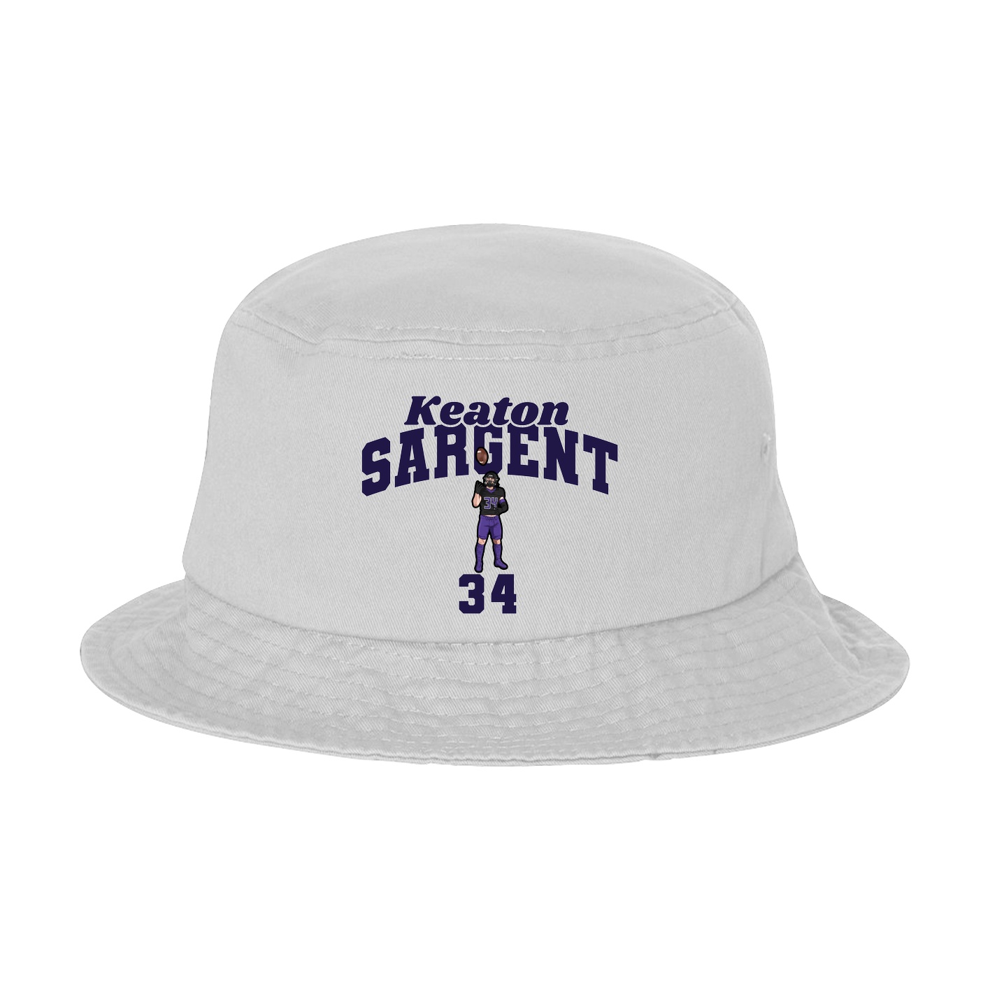 Bucket Cap — Signature Arch in White