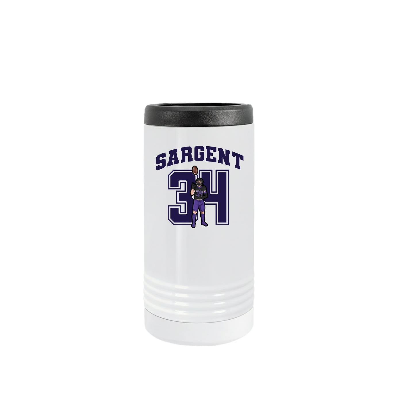 Slim Beverage Holder — Number in White