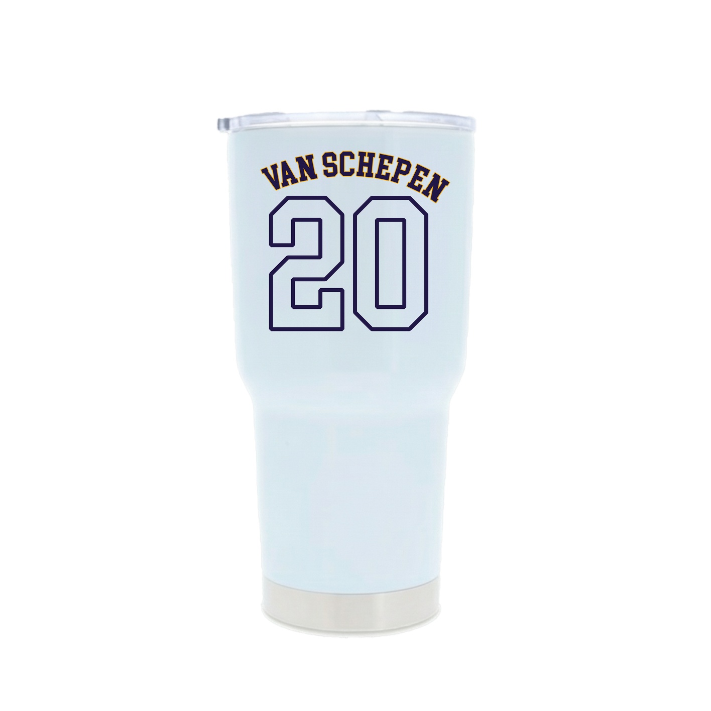 30oz Stainless Steel Tumbler — Shirsey Arch in White
