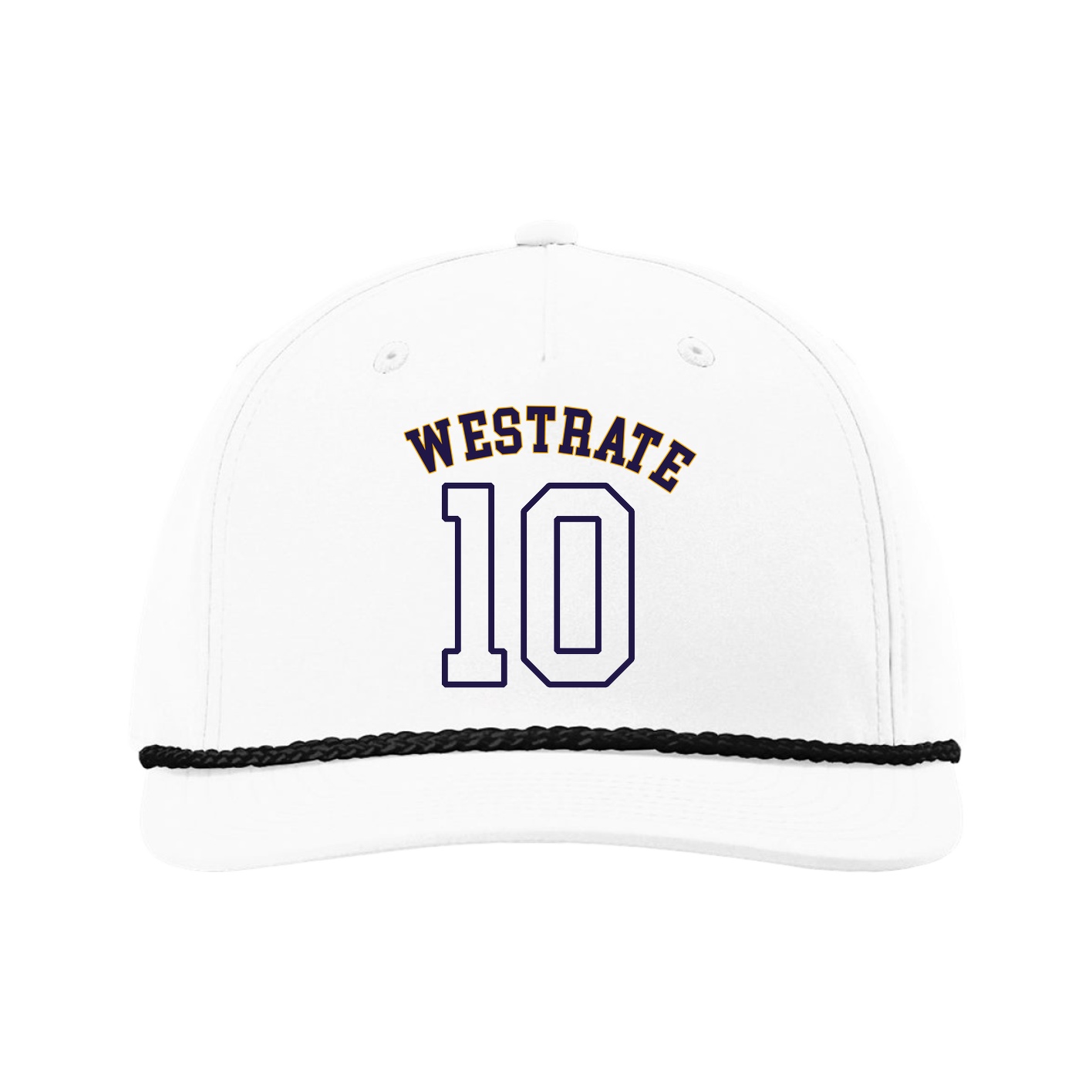 Five-Panel Classic Rope Cap — Shirsey Arch in White