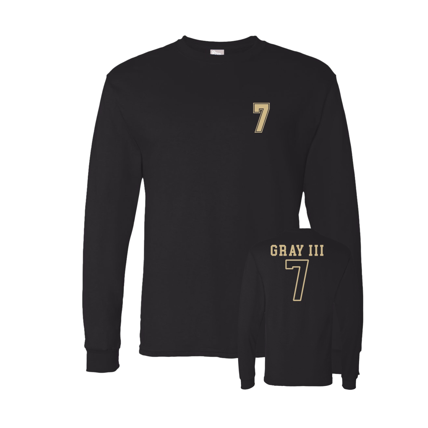 Long Sleeve Tee — Chest Back in Black