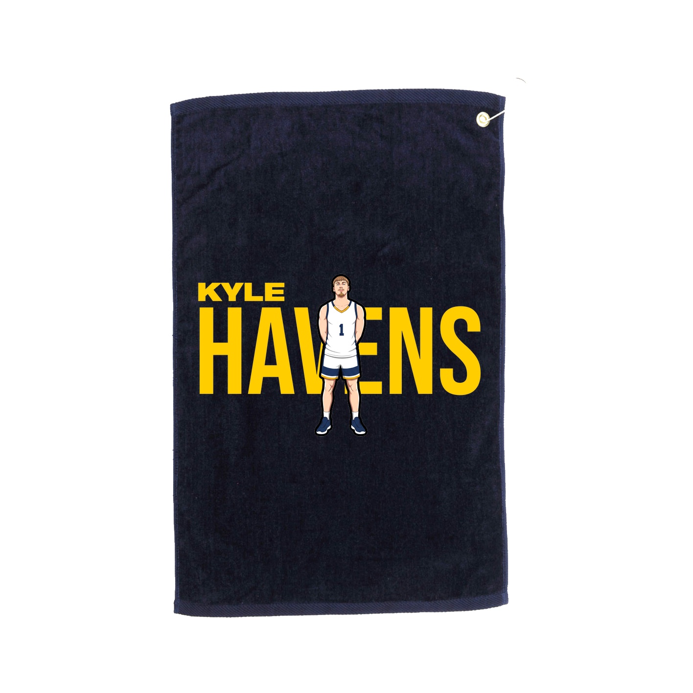 Golf Towel — Player Name in Navy