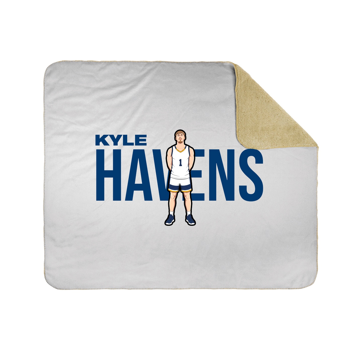 Throw Blanket — Player Name in White