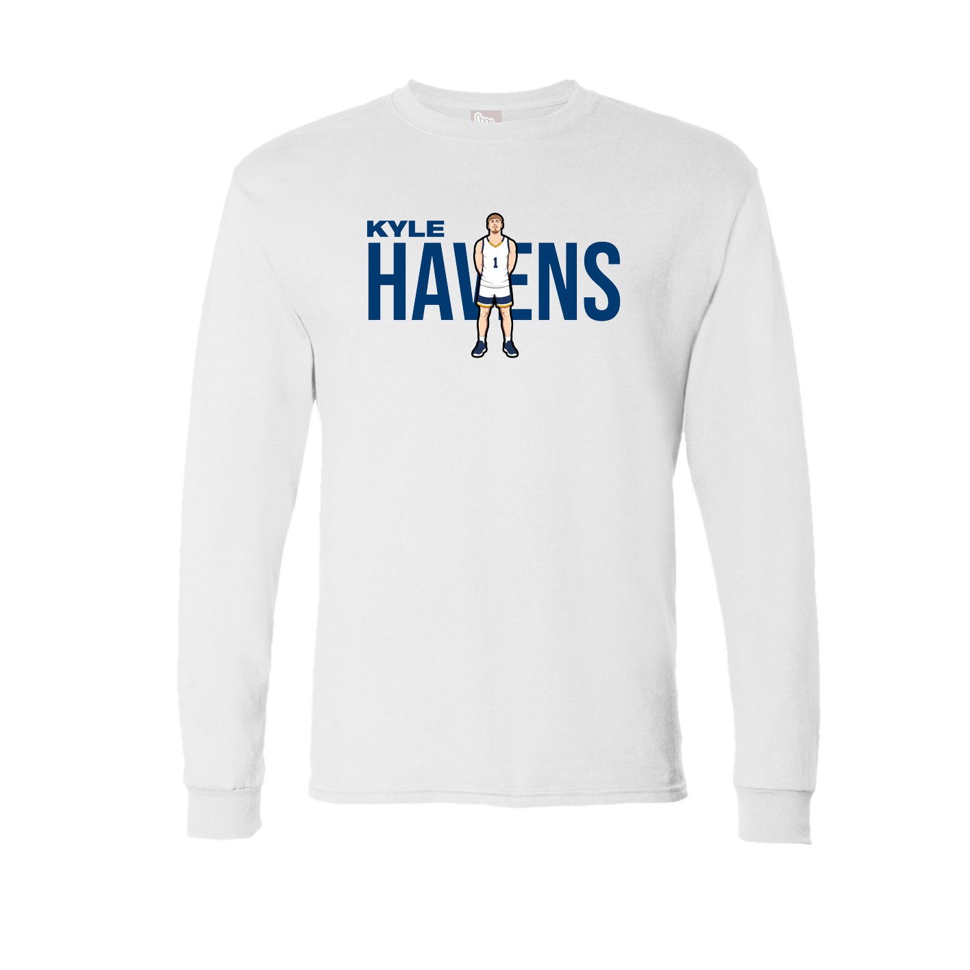 Long Sleeve Tee — Player Name in White