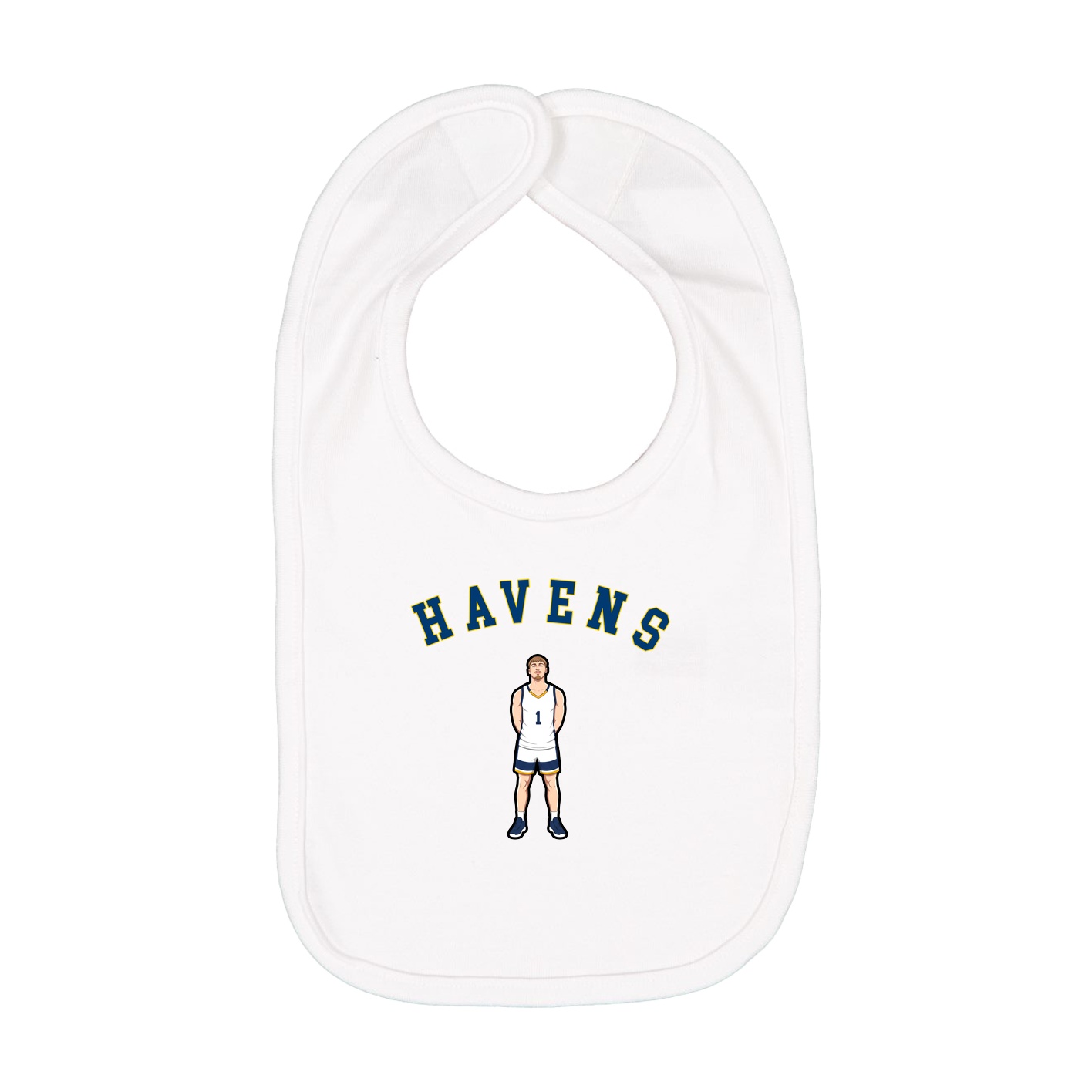 Infant Bib — Shirsey Arch in White