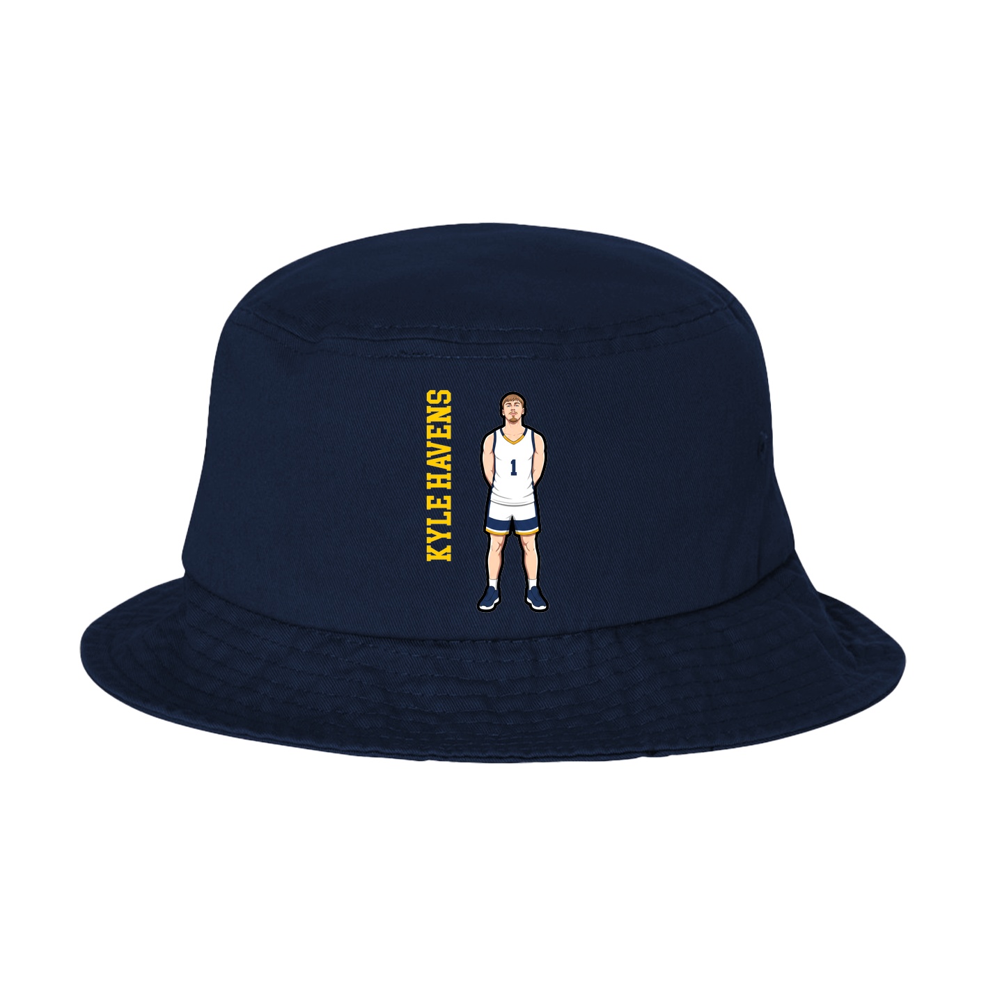Bucket Cap — Name Vertical in Navy
