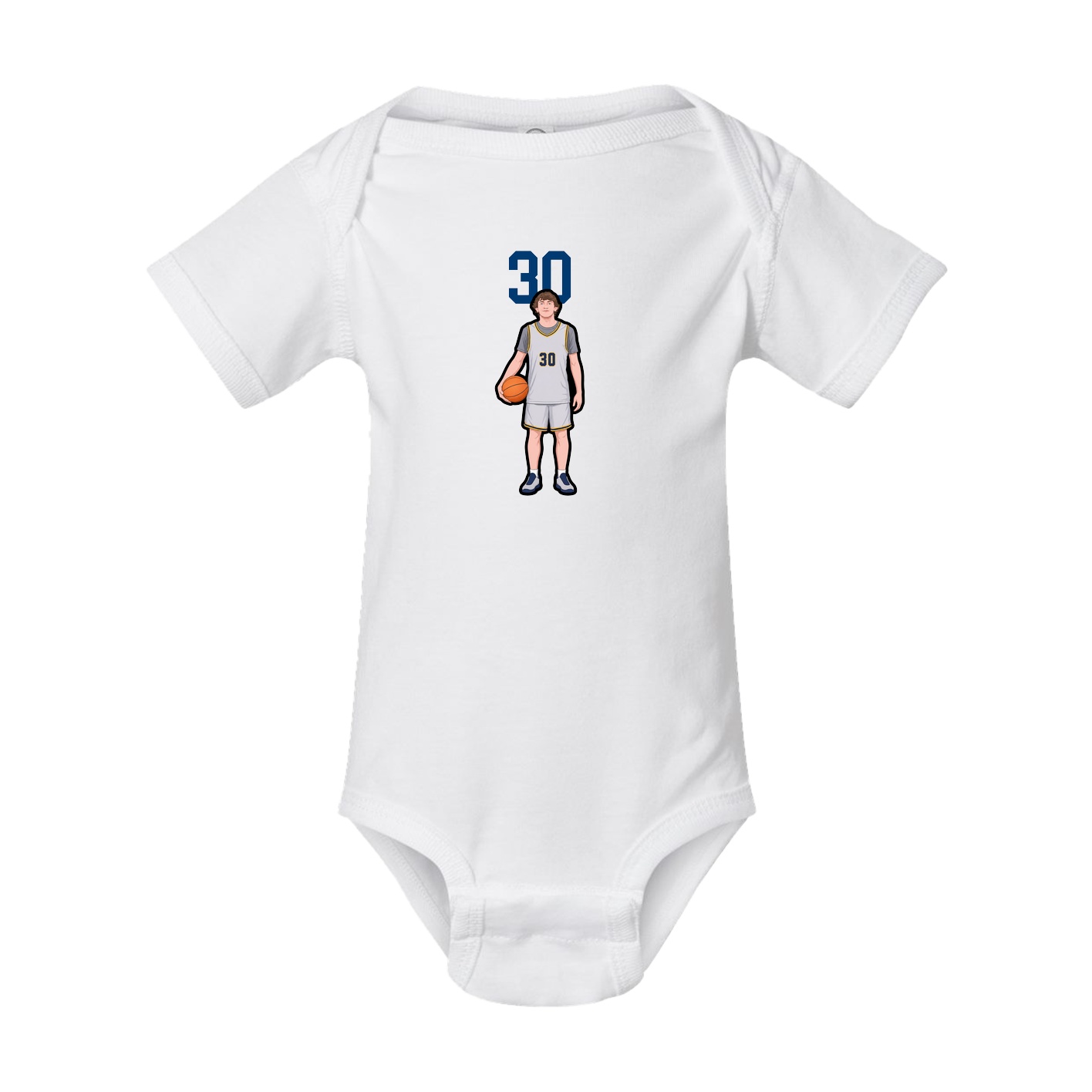 Baby Onesie — Number Top in White