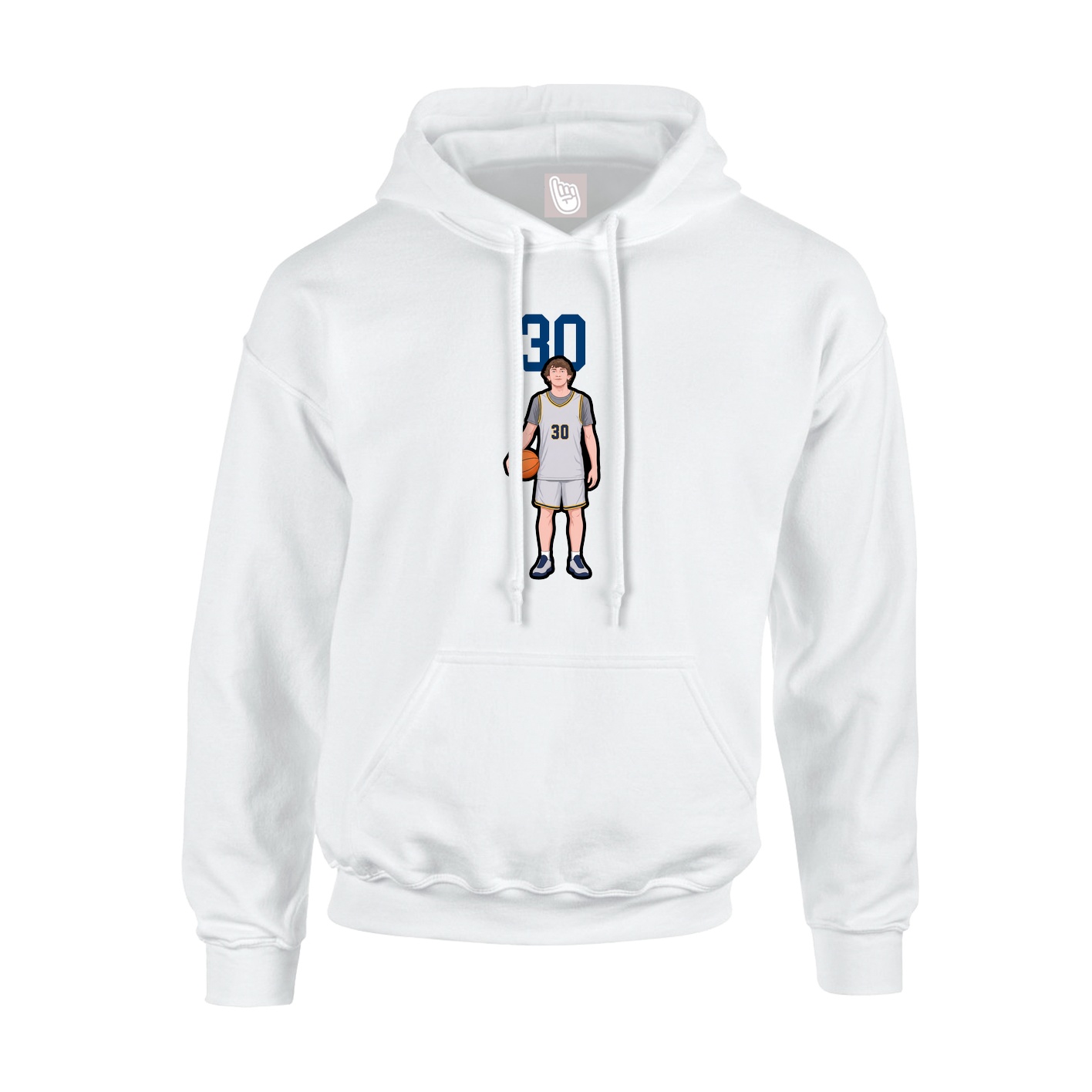 Hoodie — Number Top in White