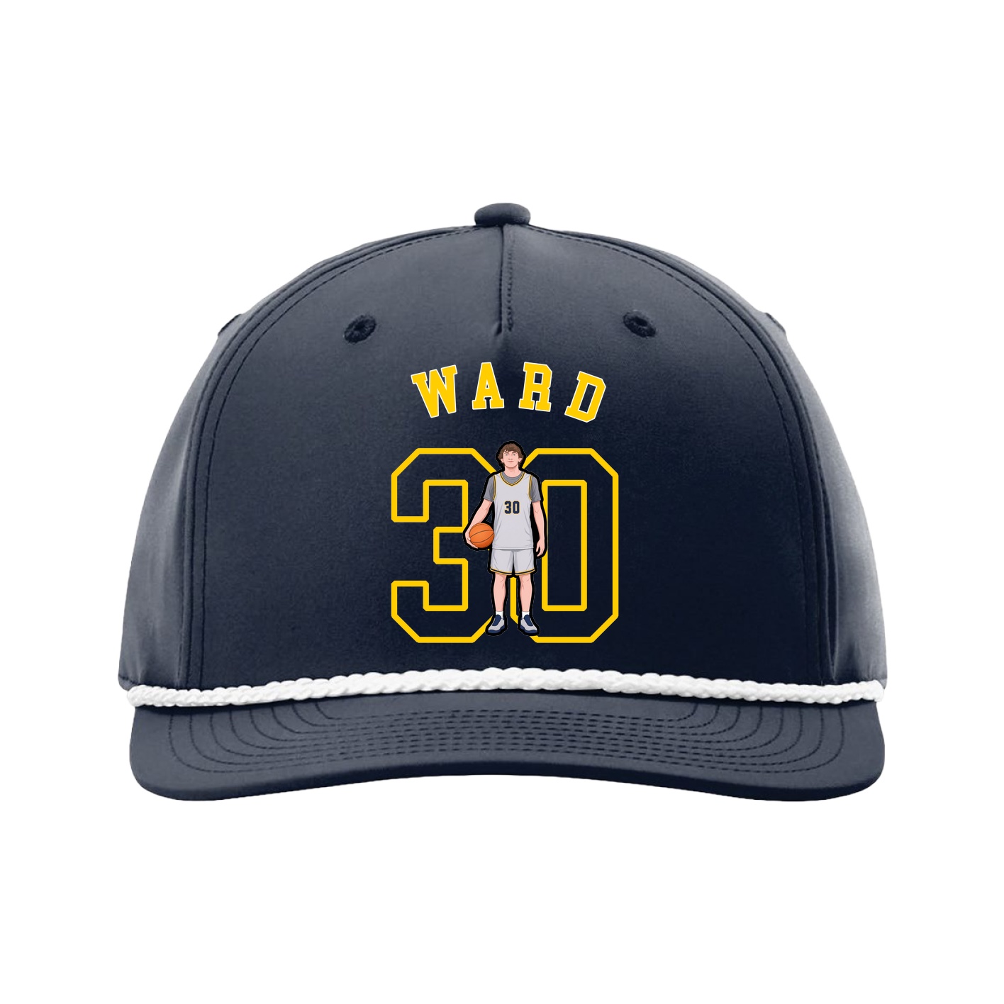 Five-Panel Classic Rope Cap — Shirsey Arch in Navy