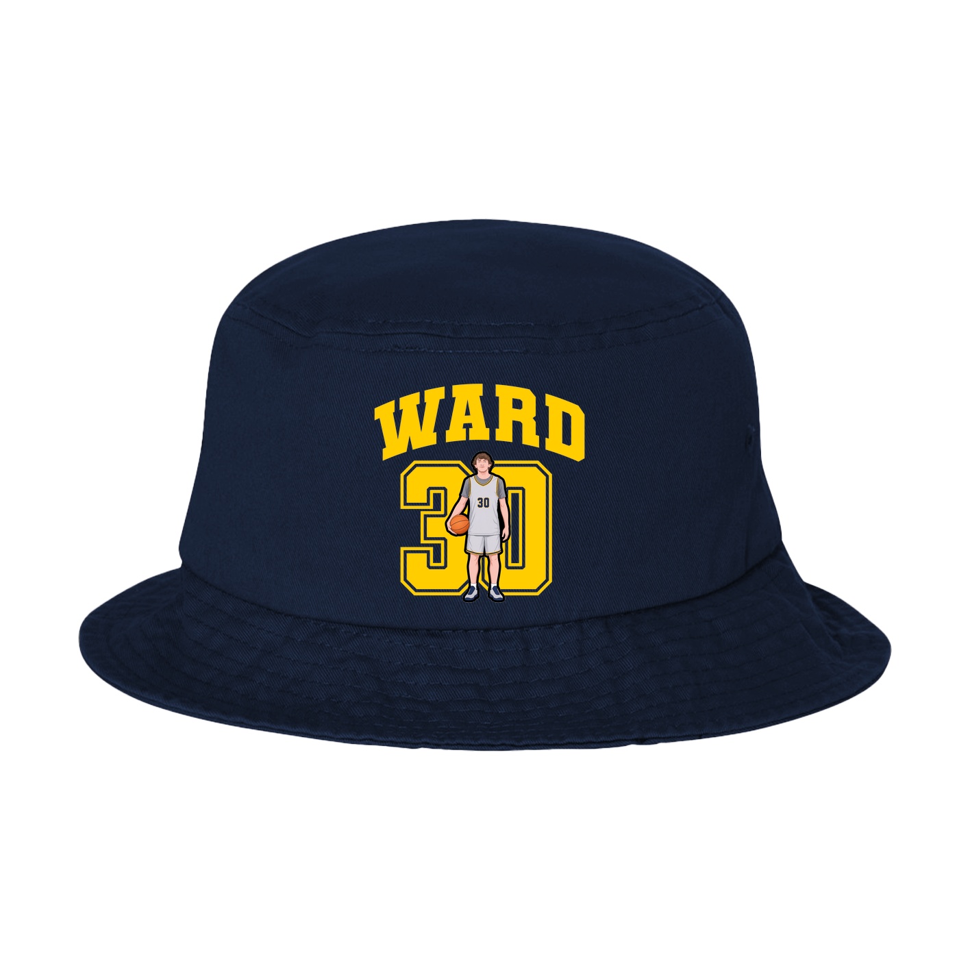 Bucket Cap — Number in Navy