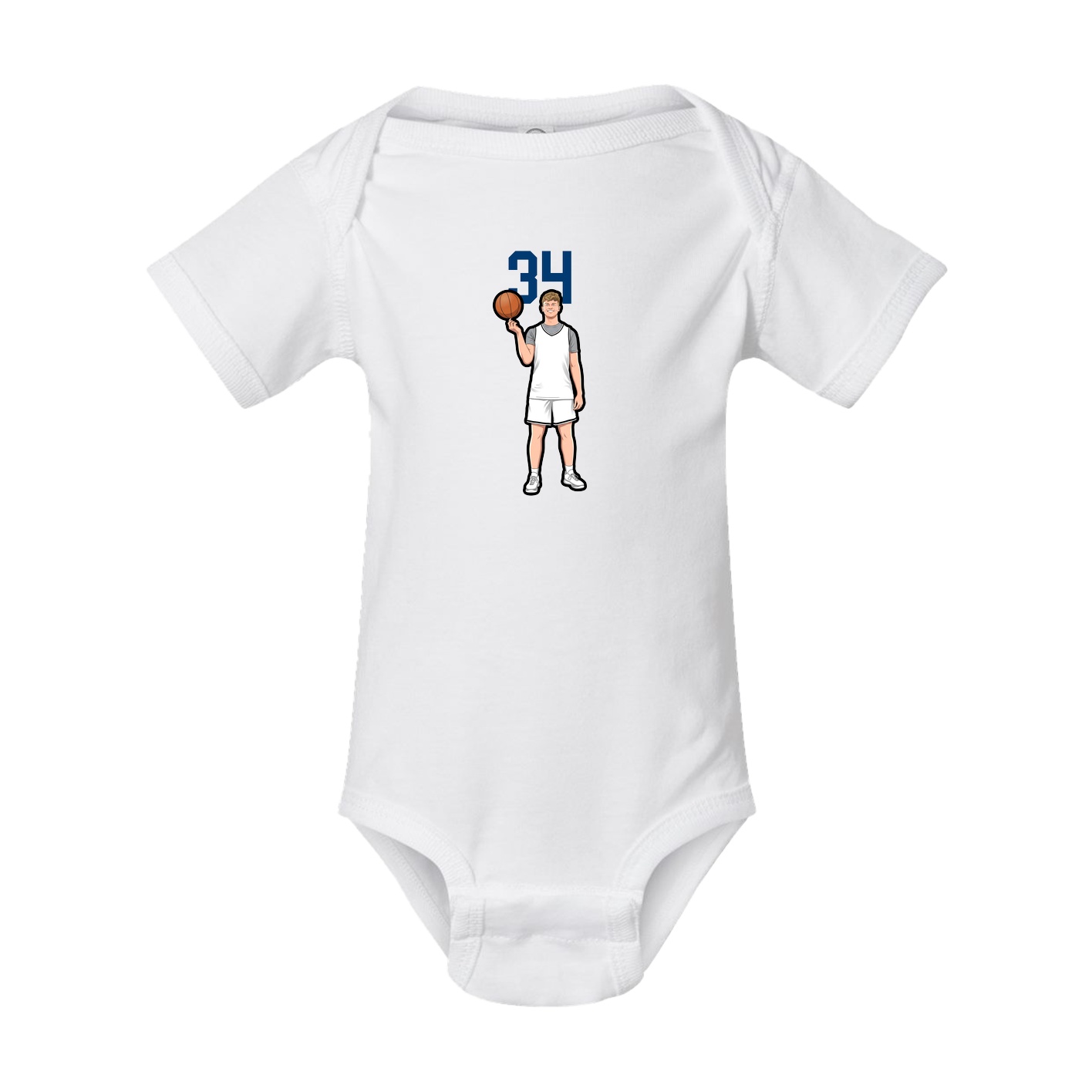 Baby Onesie — Number Top in White