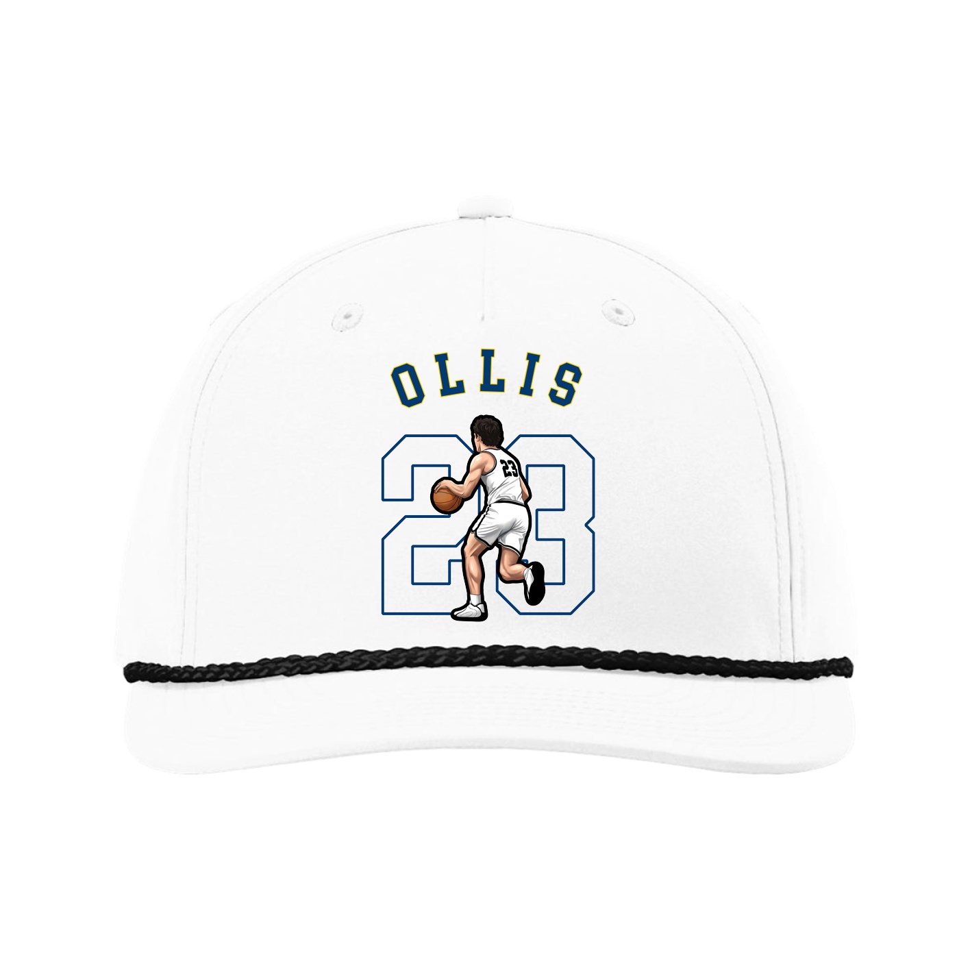 Five-Panel Classic Rope Cap — Shirsey Arch in White