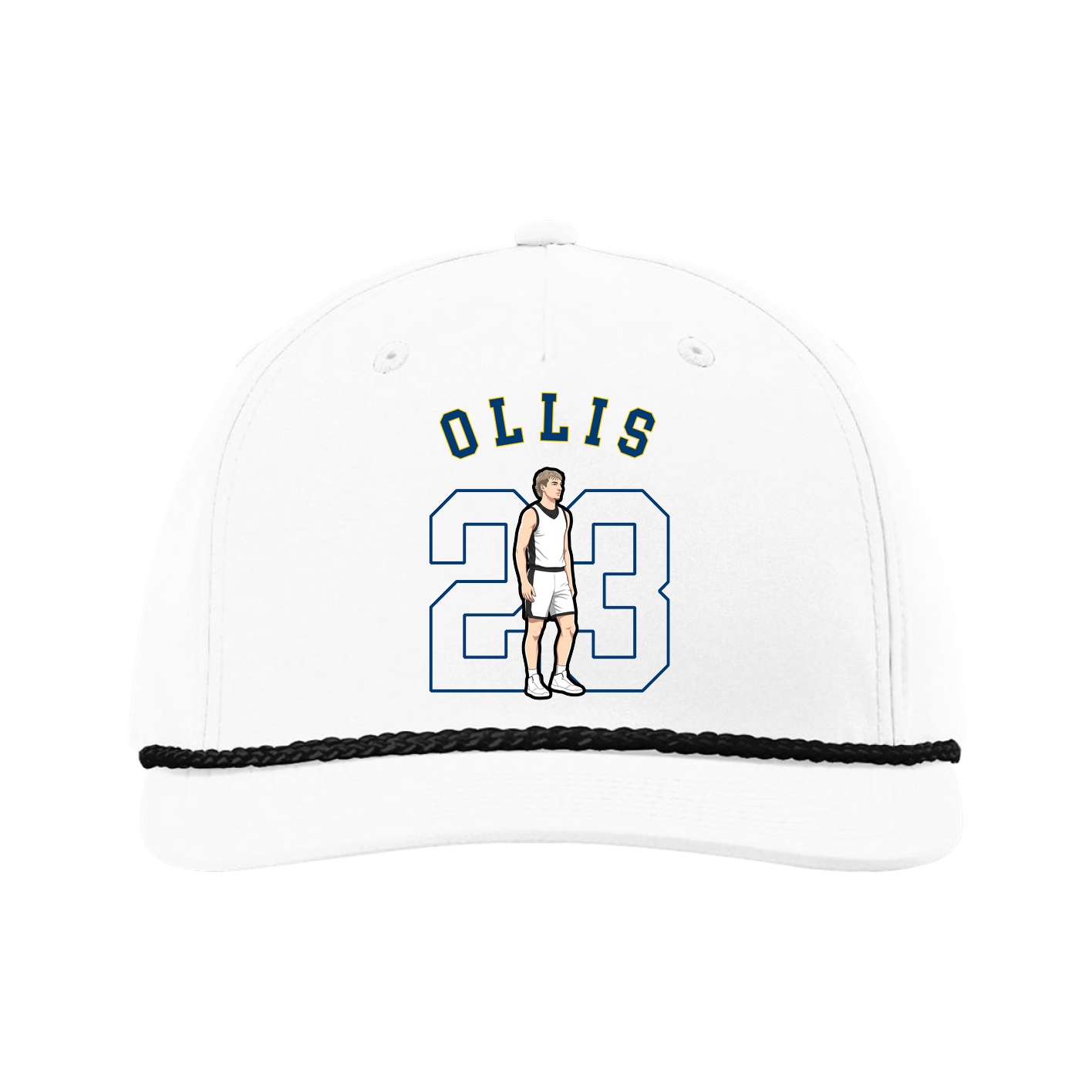Five-Panel Classic Rope Cap — Shirsey Arch in White