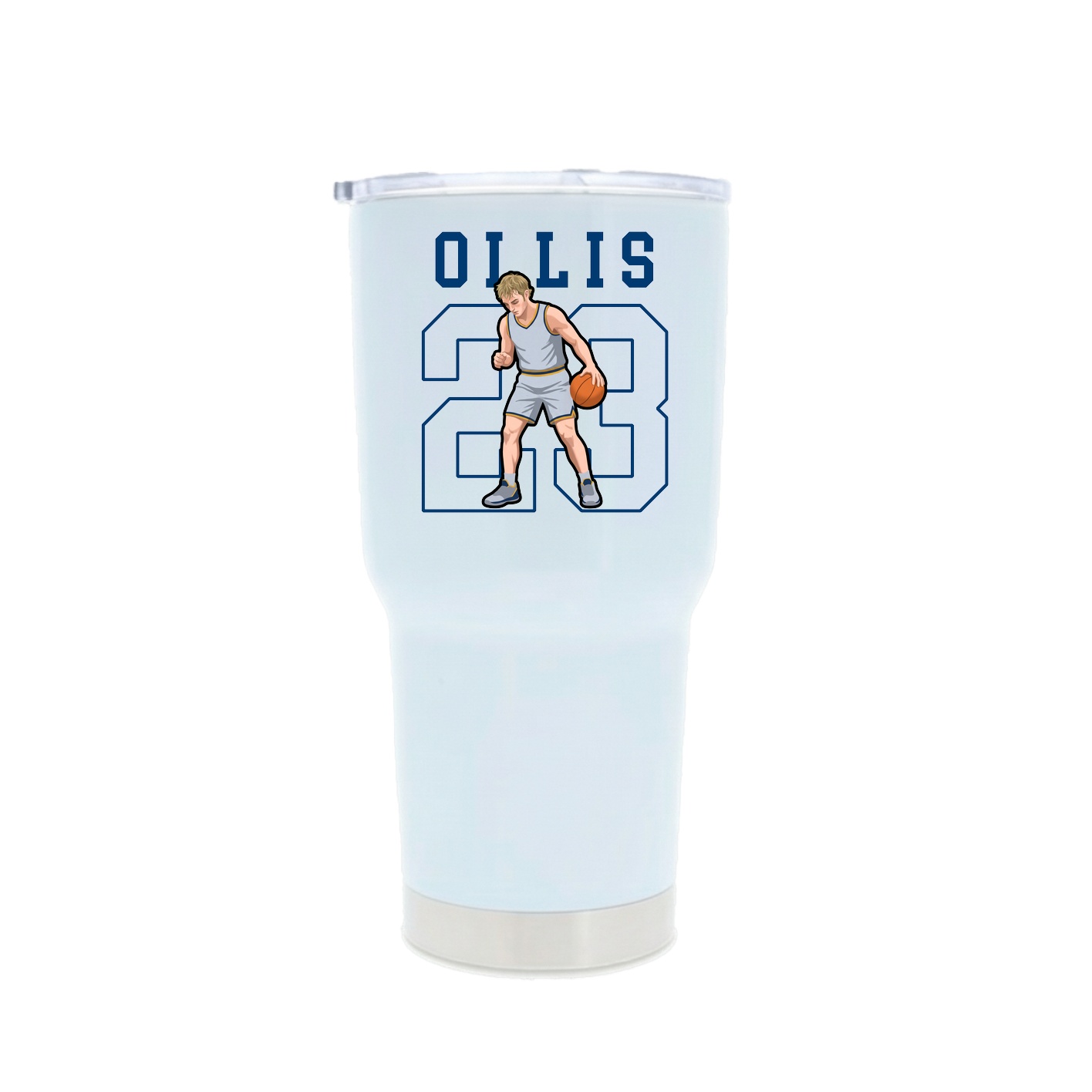30oz Stainless Steel Tumbler — Shirsey in White