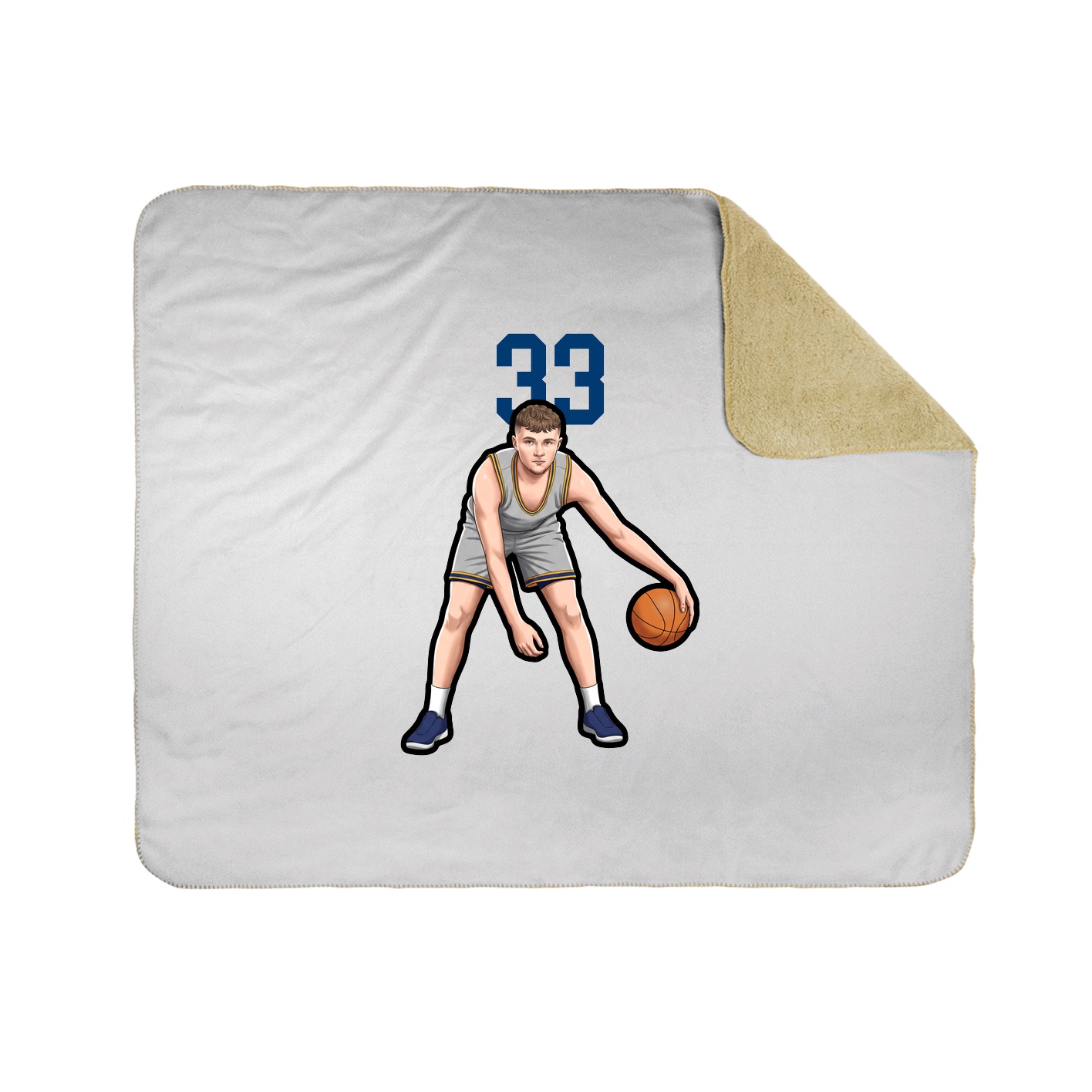 Throw Blanket — Number Top in White