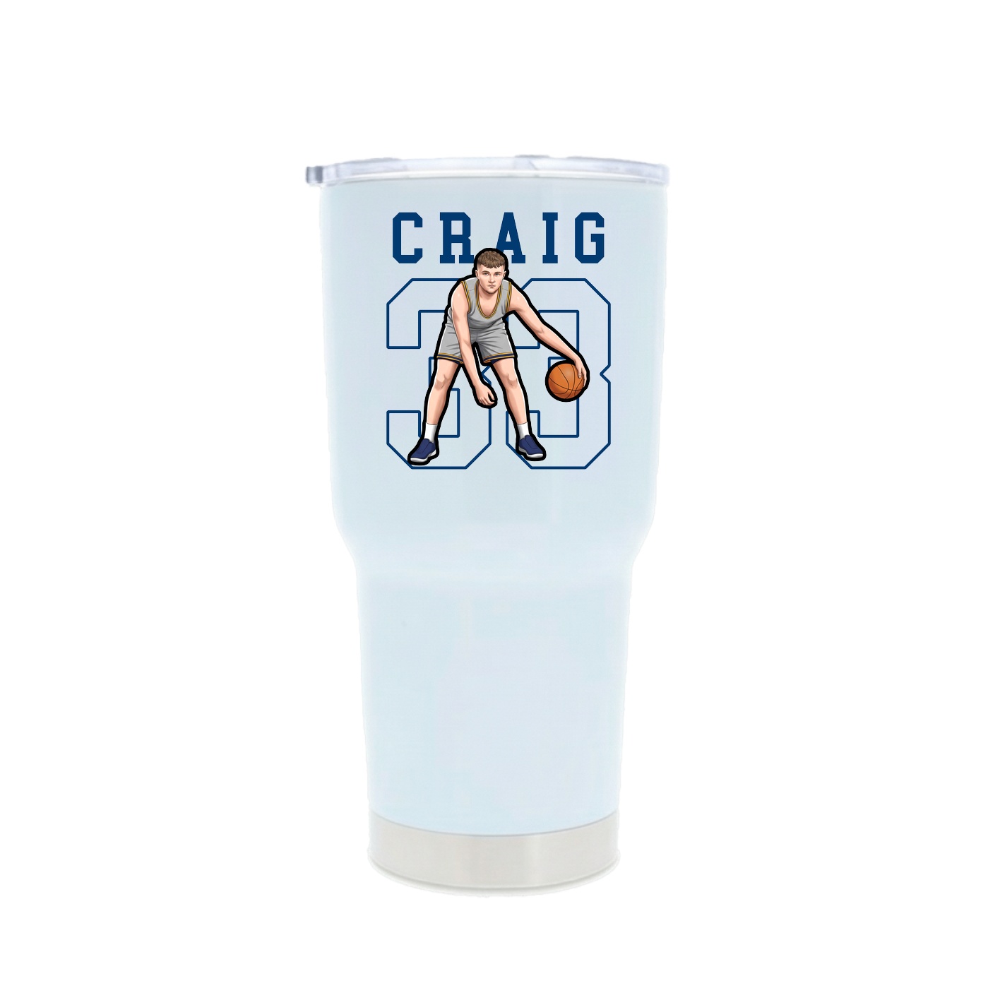30oz Stainless Steel Tumbler — Shirsey in White