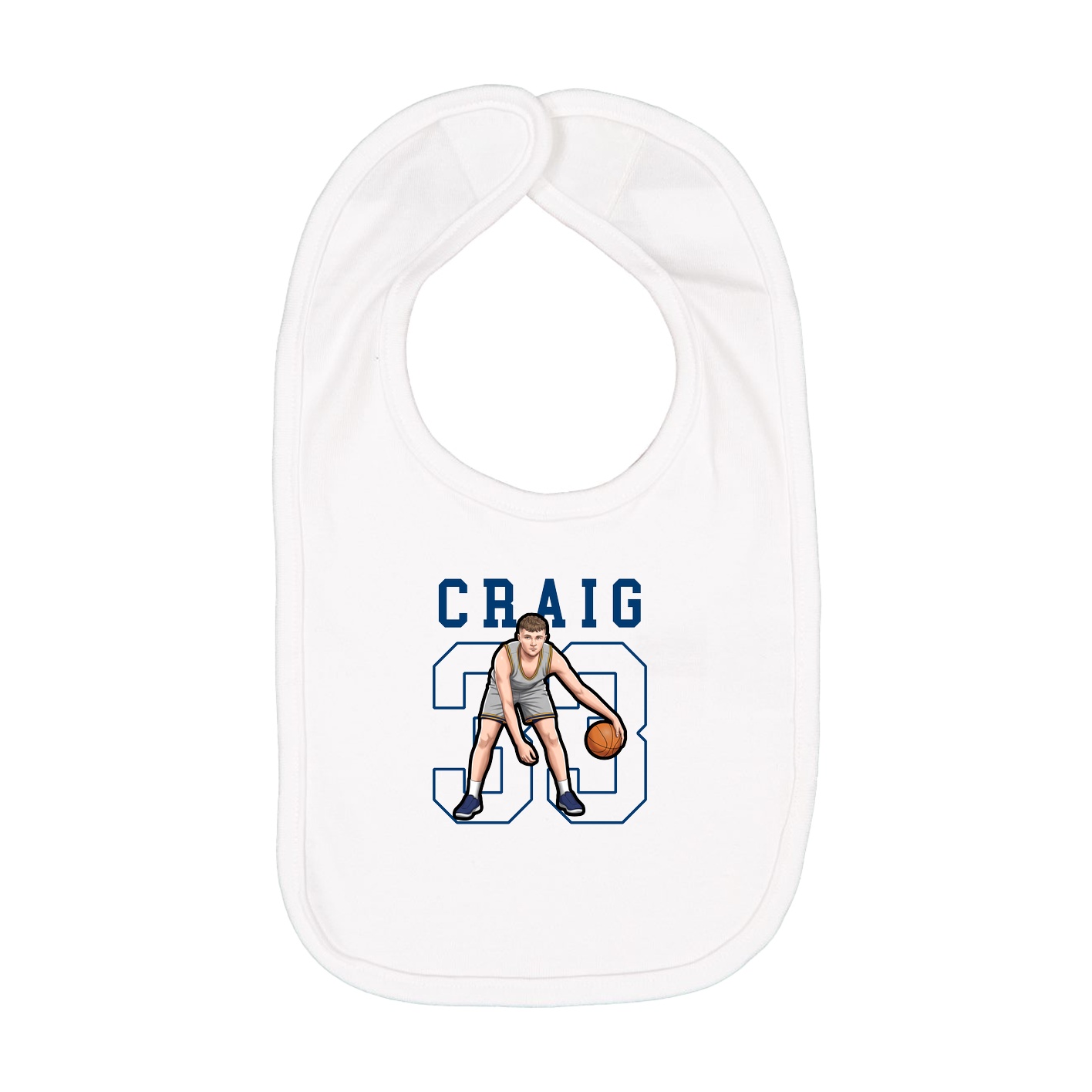 Infant Bib — Shirsey in White