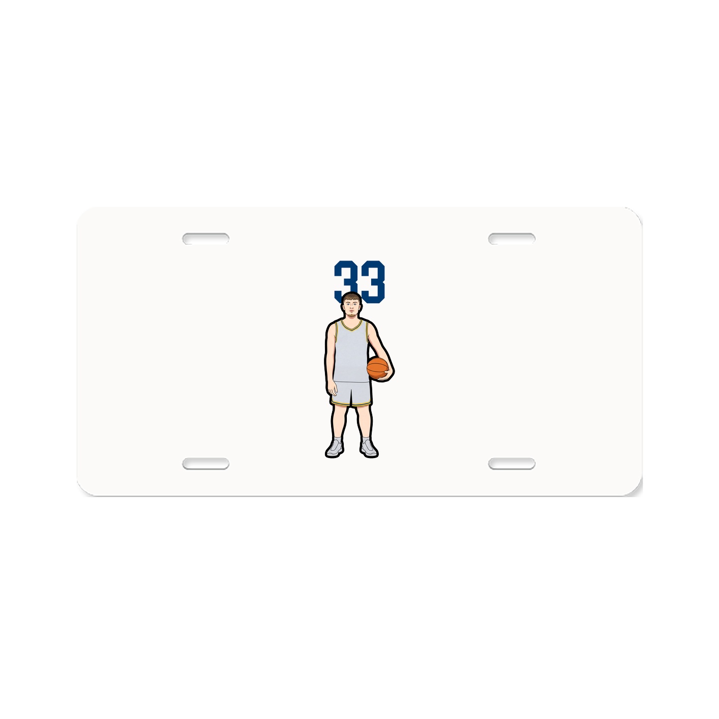 License Plate — Number Top in Classic