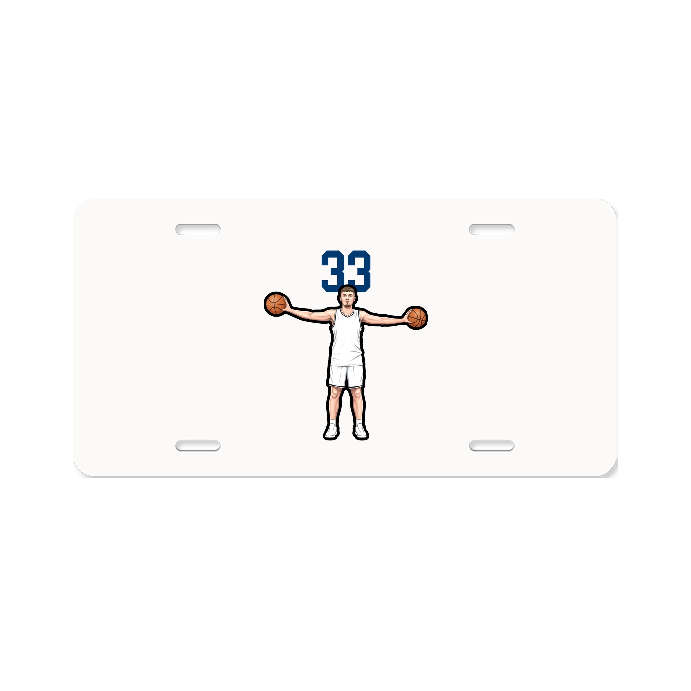 License Plate — Number Top in Classic