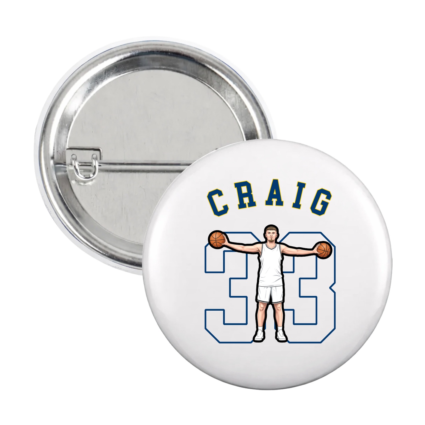 Game Day Button — Shirsey Arch in White