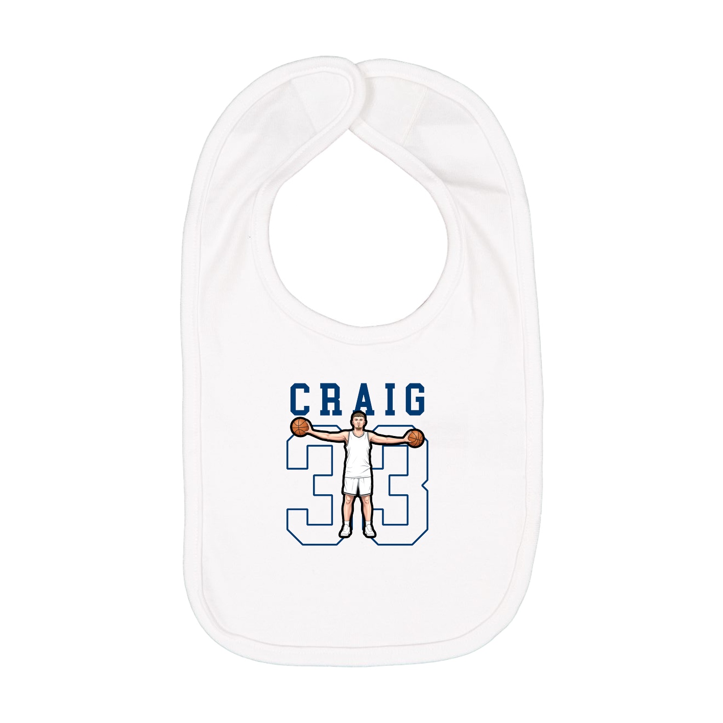 Infant Bib — Shirsey in White