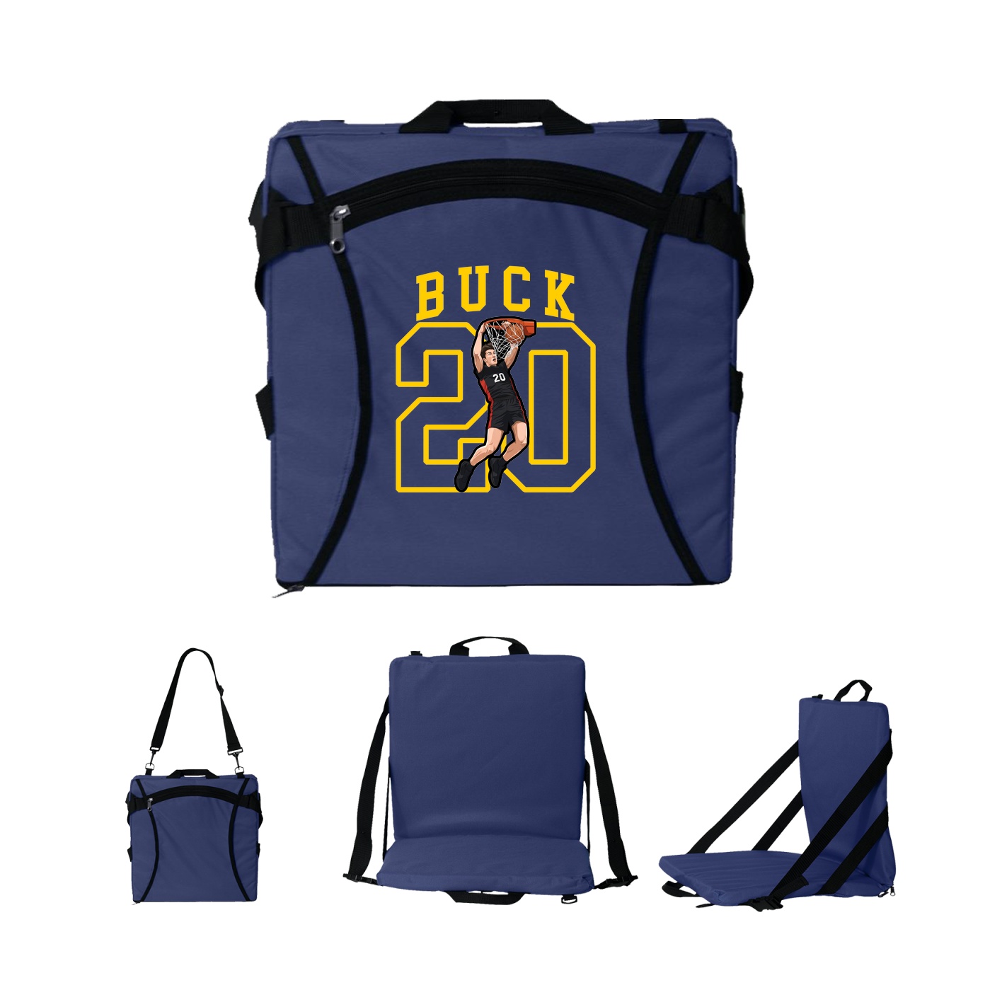 Folding Stadium Seat — Shirsey in Navy