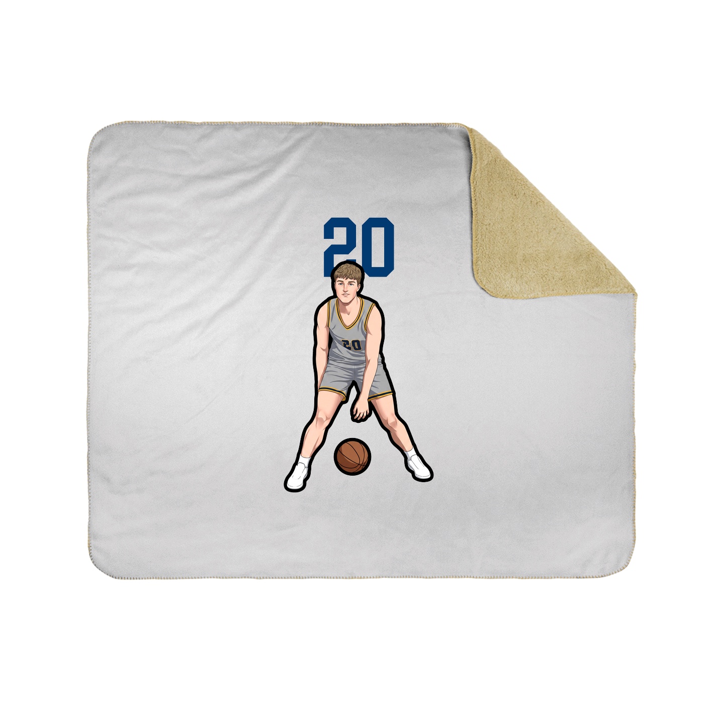 Throw Blanket — Number Top in White