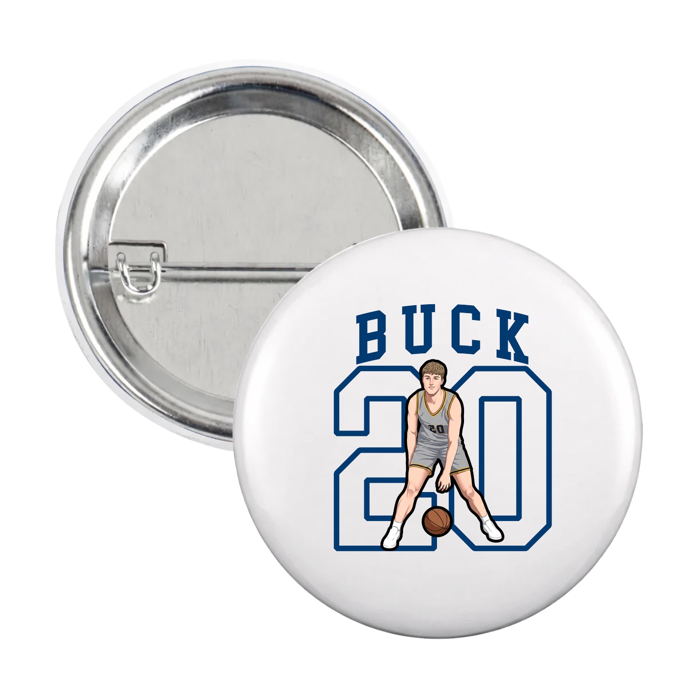 Game Day Button — Shirsey in White