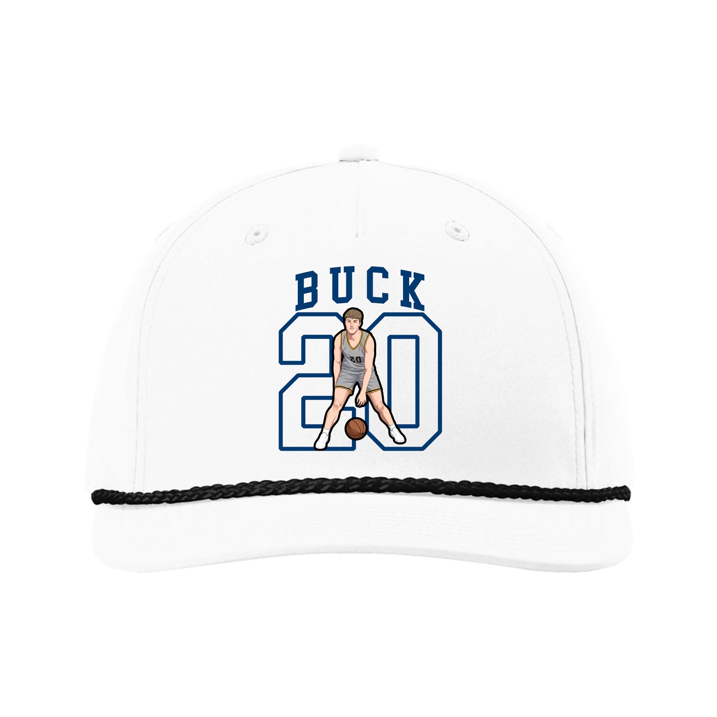 Five-Panel Classic Rope Cap — Shirsey in White
