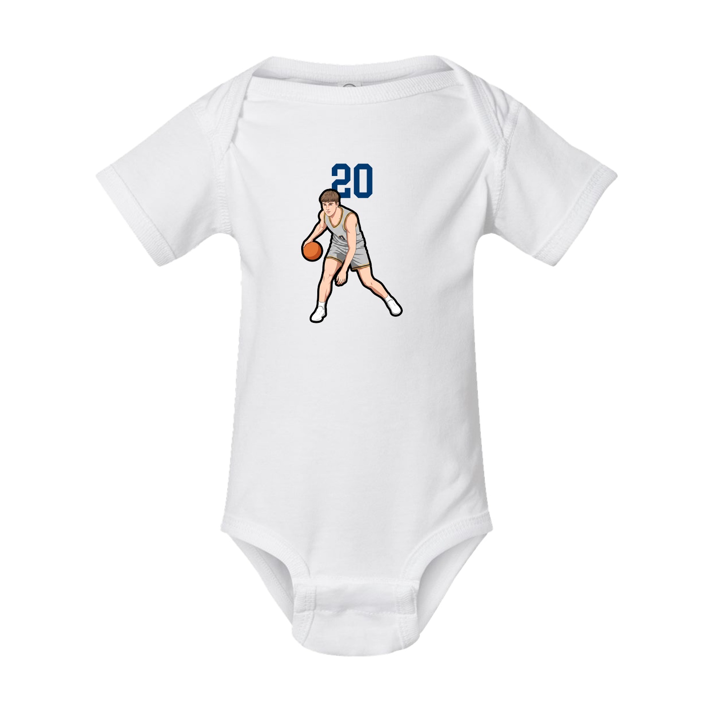 Baby Onesie — Number Top in White