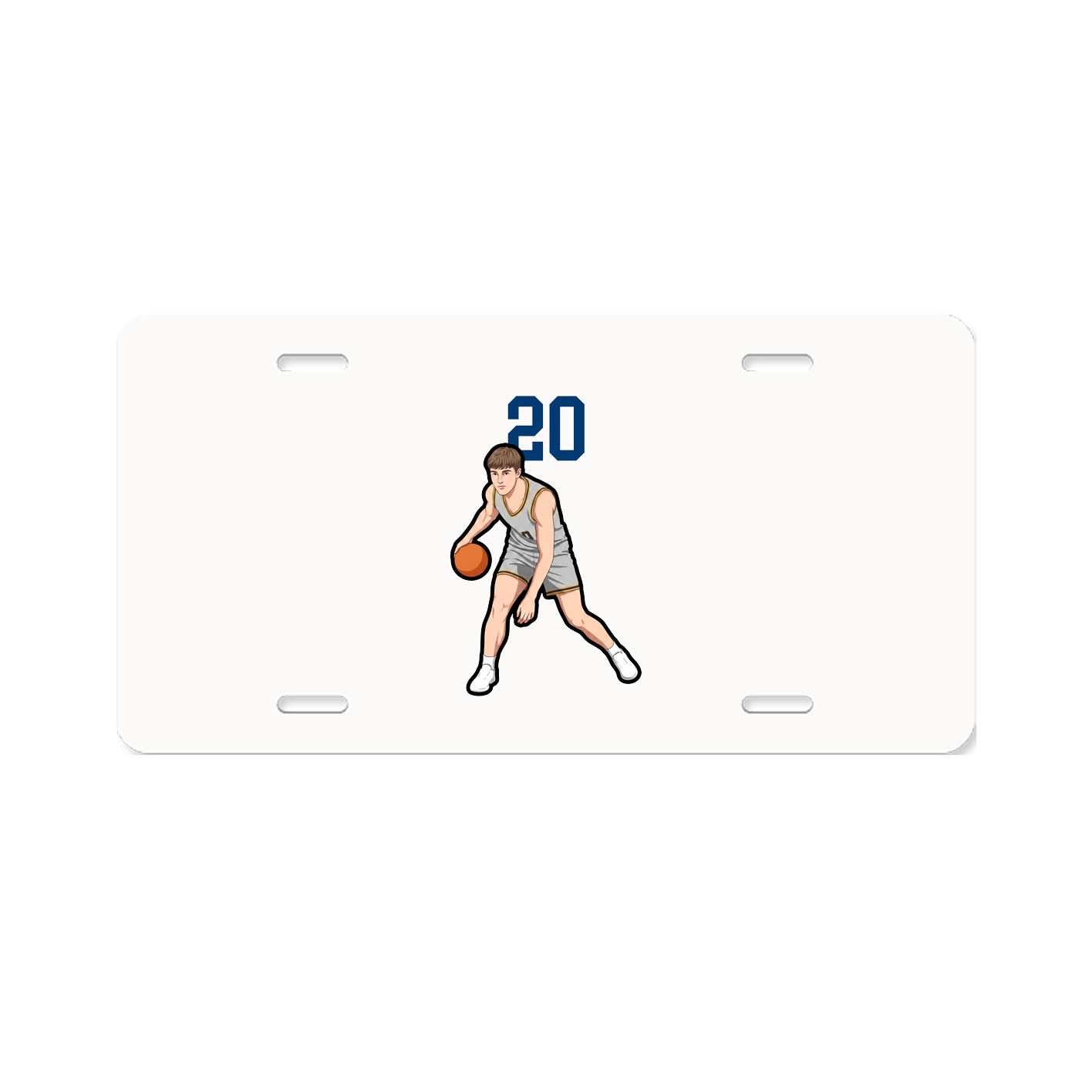 License Plate — Number Top in Classic