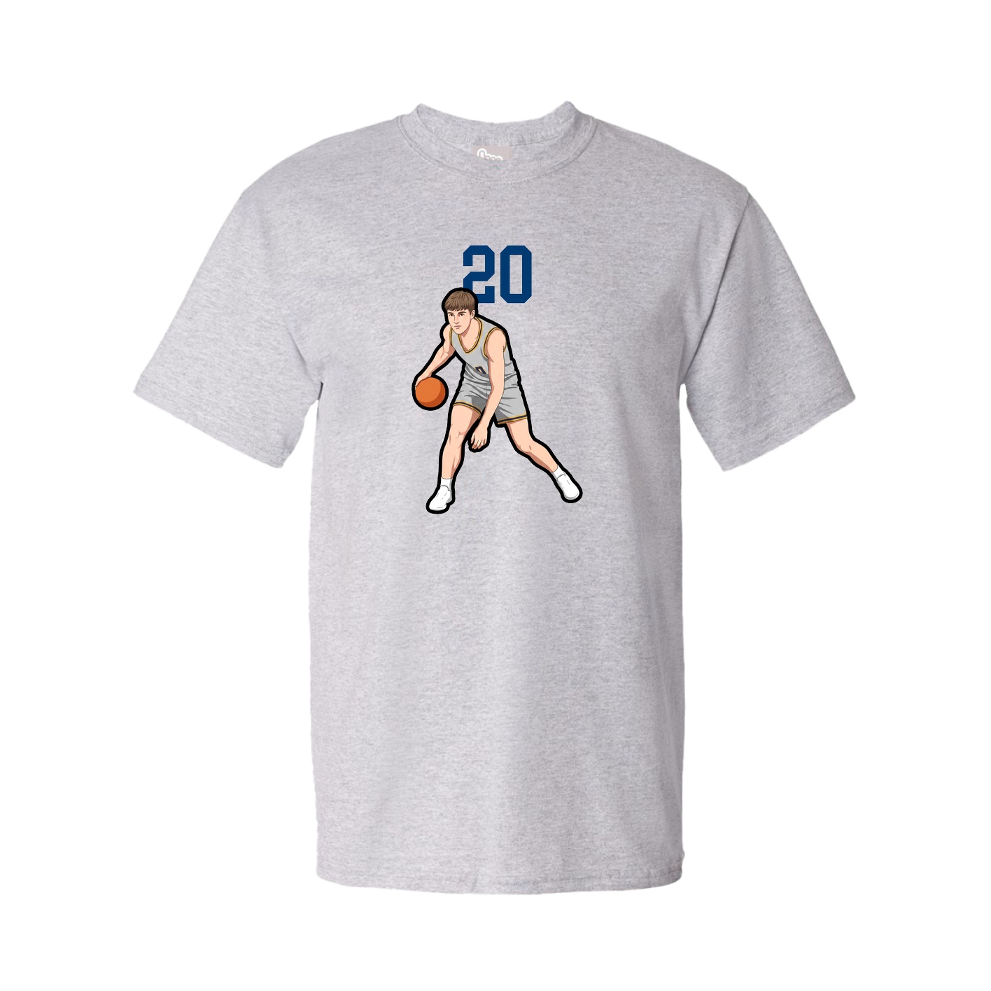 Youth Tee — Number Top in Grey